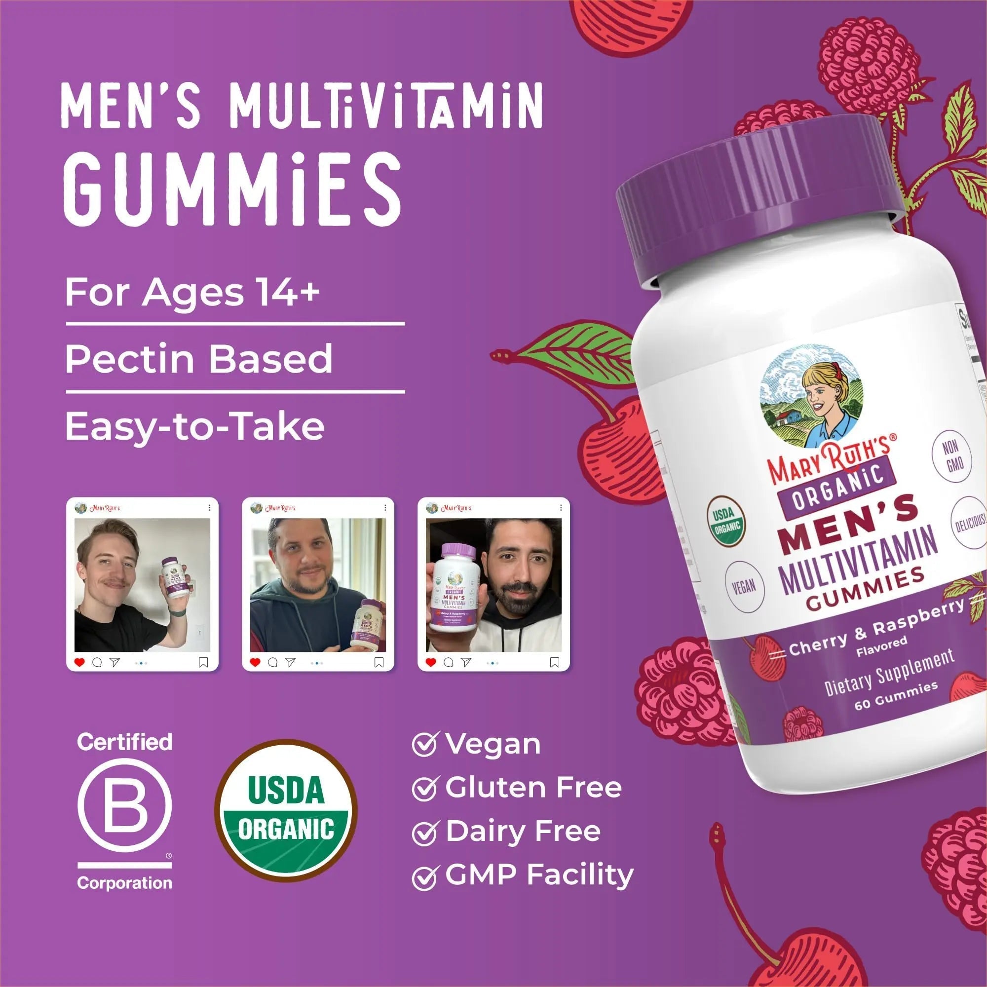 MaryRuth Organics Mens Vitamin Gummy | USDA | Vegan | Daily Multivitamins for Immune Support MaryRuth Organics buy supplements canada