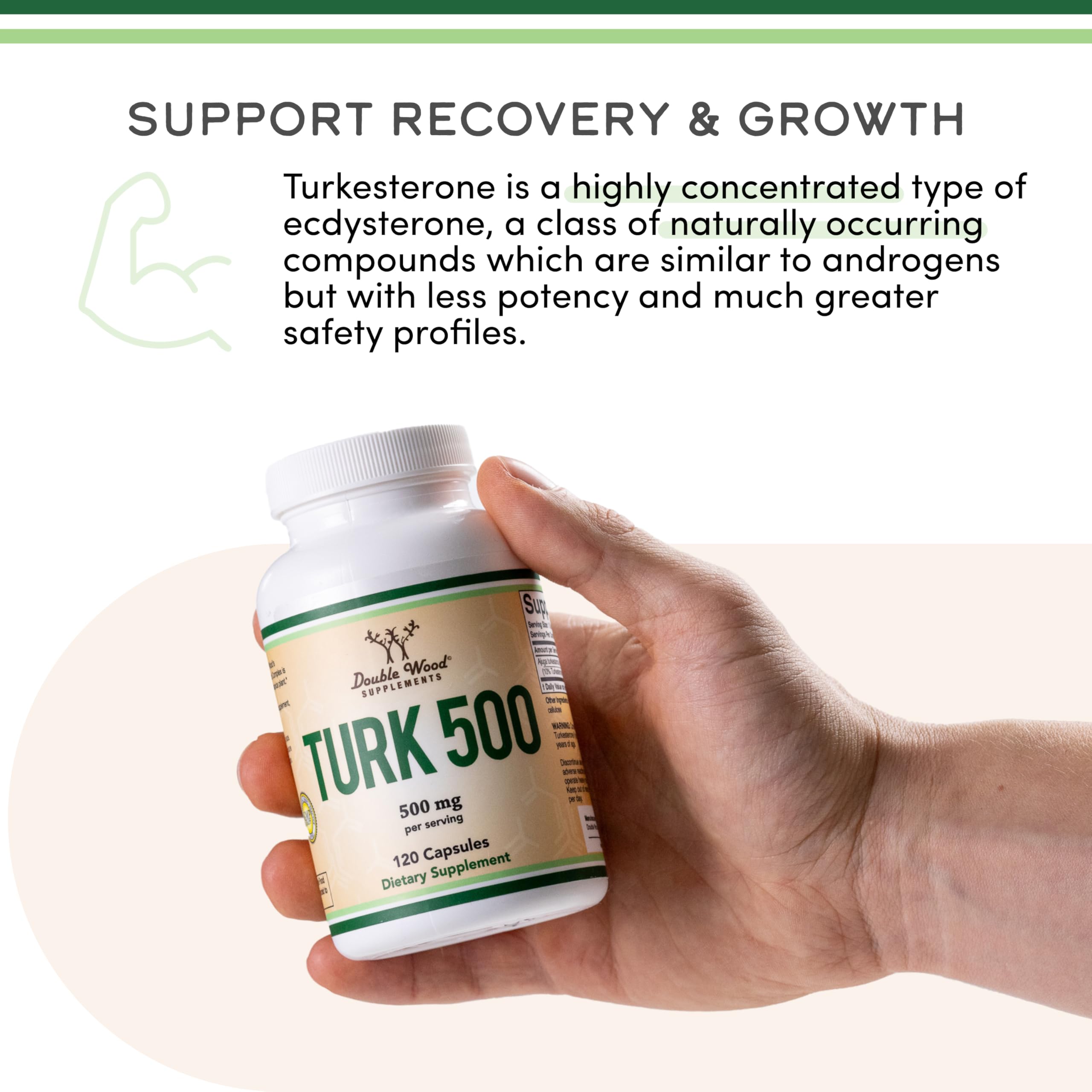 Turkesterone Supplement 500mg, 120 Capsules (Ajuga Turkestanica Extract Std. to 10% Turkesterone) Similar to Ecdysterone for Men's Health Support (Manufactured and Tested in the USA) by Double Wood Double Wood Supplements buy supplements canada