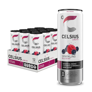 CELSIUS Sparkling Wild Berry, Functional Essential Energy Drink 12 Fl Oz (Pack of 12) CELSIUS buy supplements canada