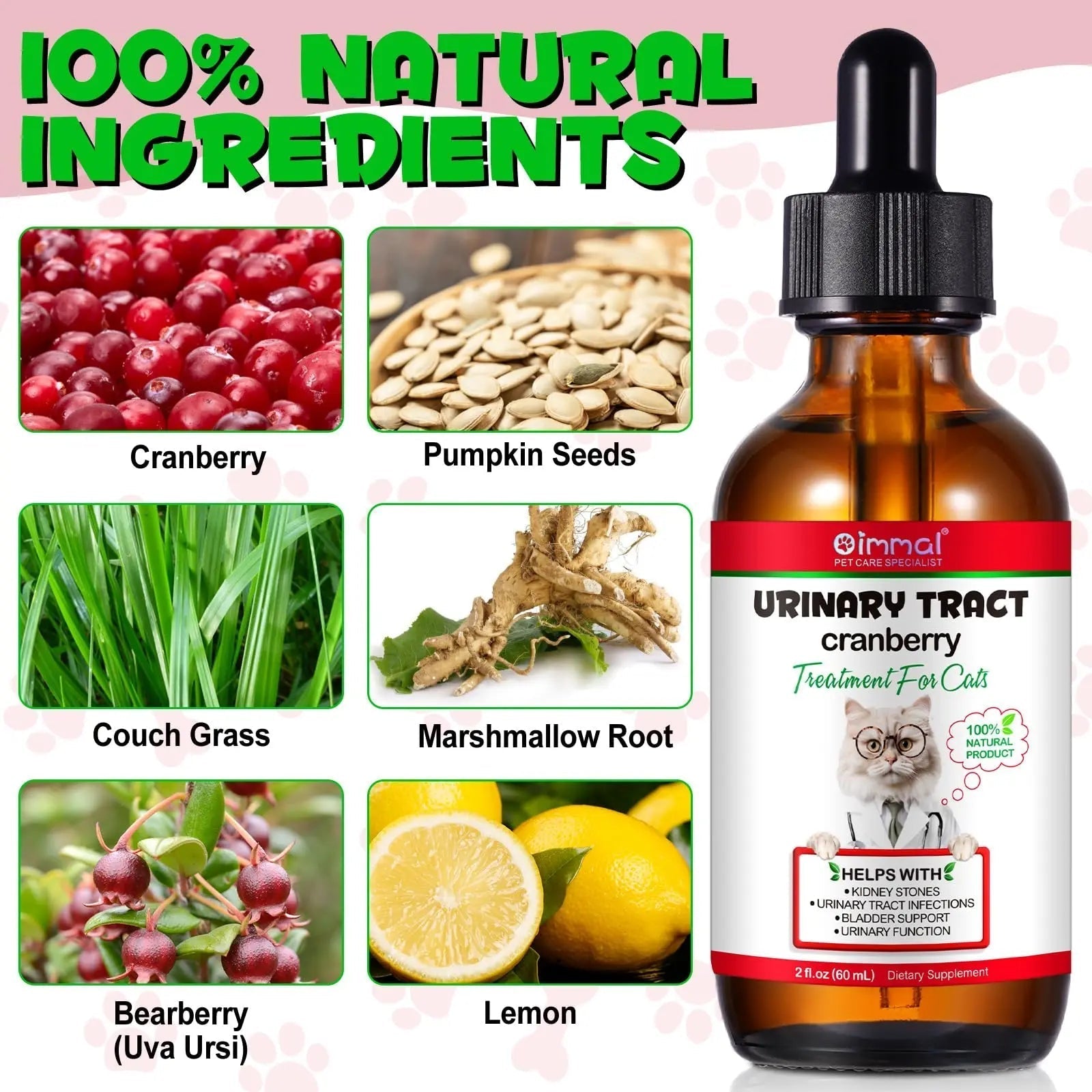 Cat Urinary Tract Infection Treatment, Cat UTI Treatment Drops Supports Bladder, Kidney Stone, Cranberry Kidney Bladder Support Supplement, Chicken Flavor, 60ml BTQAFVZT buy supplements canada