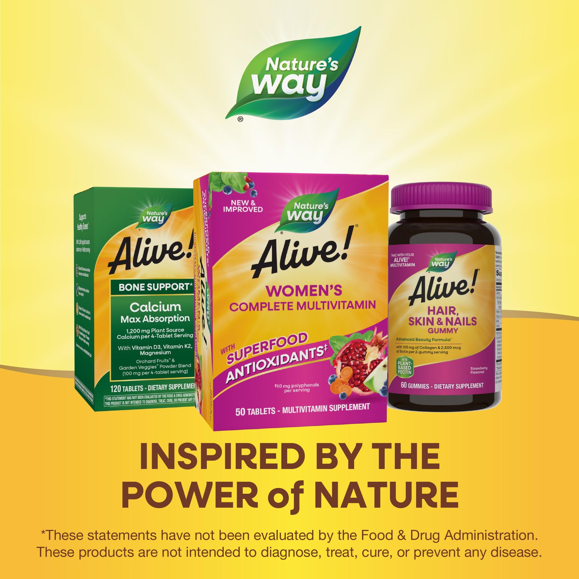 Nature's Way Alive! Daily Complete Multivitamin for Women, Supports Energy Metabolism, Hair, Skin & Nails*, B-Vitamins Nature's Way buy supplements canada