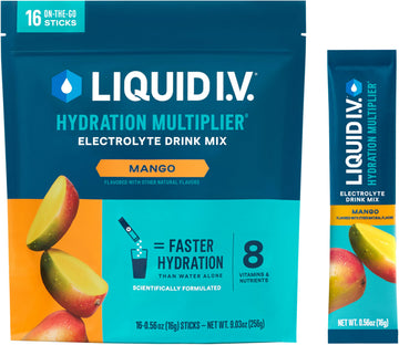 Liquid I.V.® Hydration Multiplier - Mango | Electrolyte Powder Drink Mix | 1 Pack (16 Servings) Liquid I.V. buy supplements canada