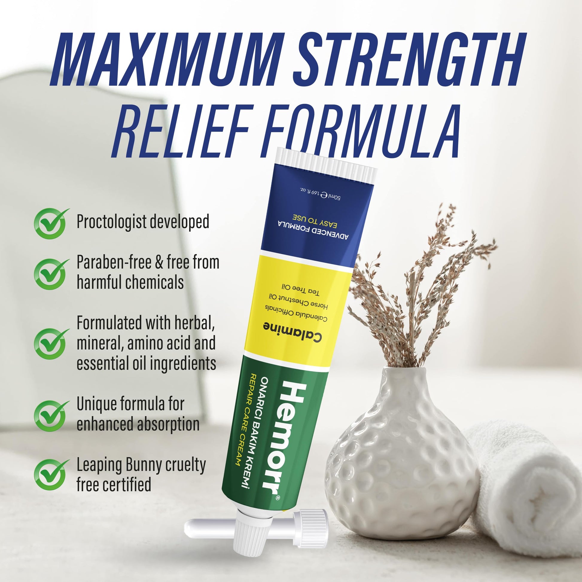 Hemorr Hemorrhoid Treatment Cream with Horse Chestnut, Calendula Oil, Zinc Oxide & Tea Tree Oil – Fast Relief for Pain, Swelling, Itching & Discomfort – Natural Healing & Soothing Formula 1.69 Oz Hemorr buy supplements canada