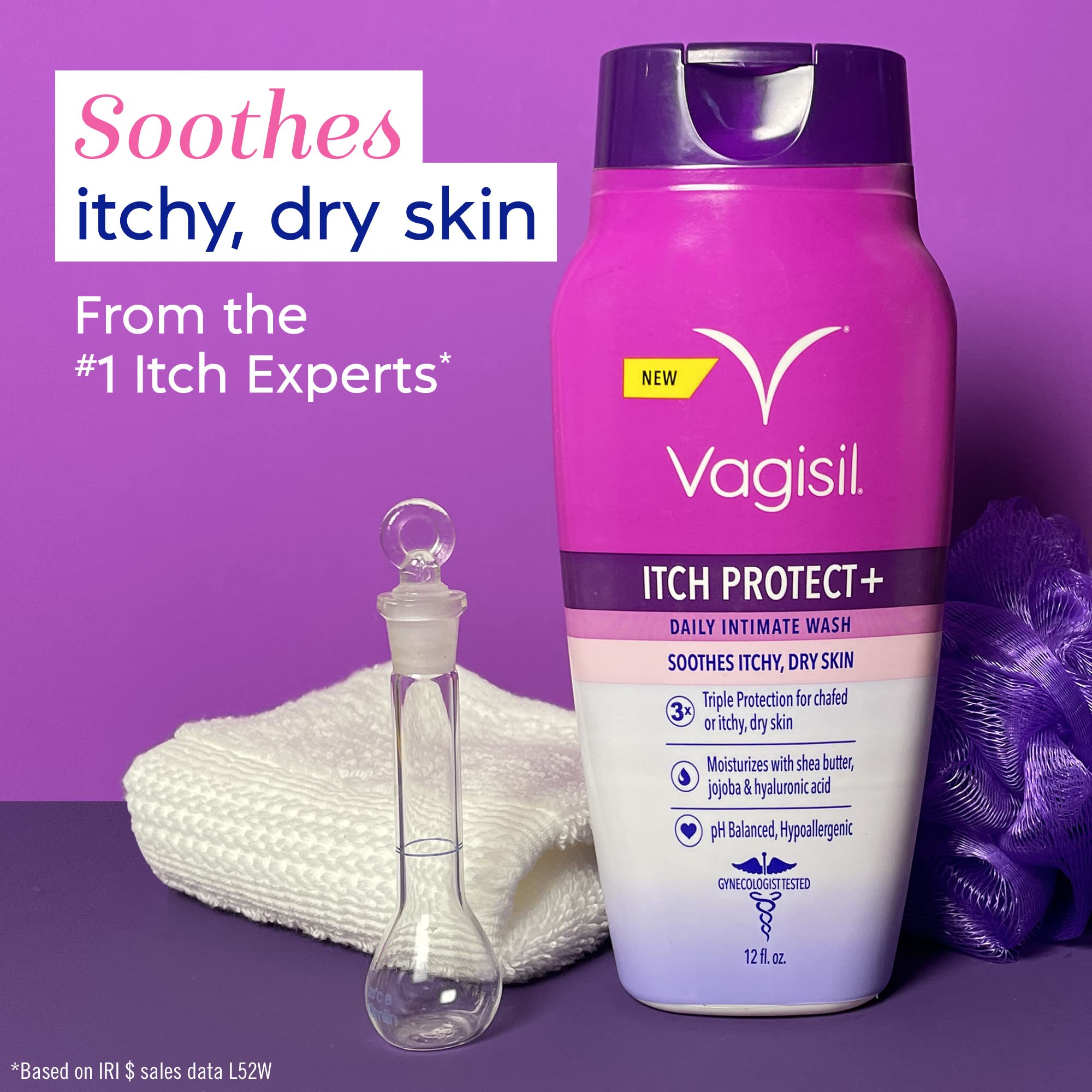 Vagisil Feminine Wash for Intimate Area Hygiene and Itchy, Dry Skin, Itch Protect+ Crème Wash Vagisil buy supplements canada