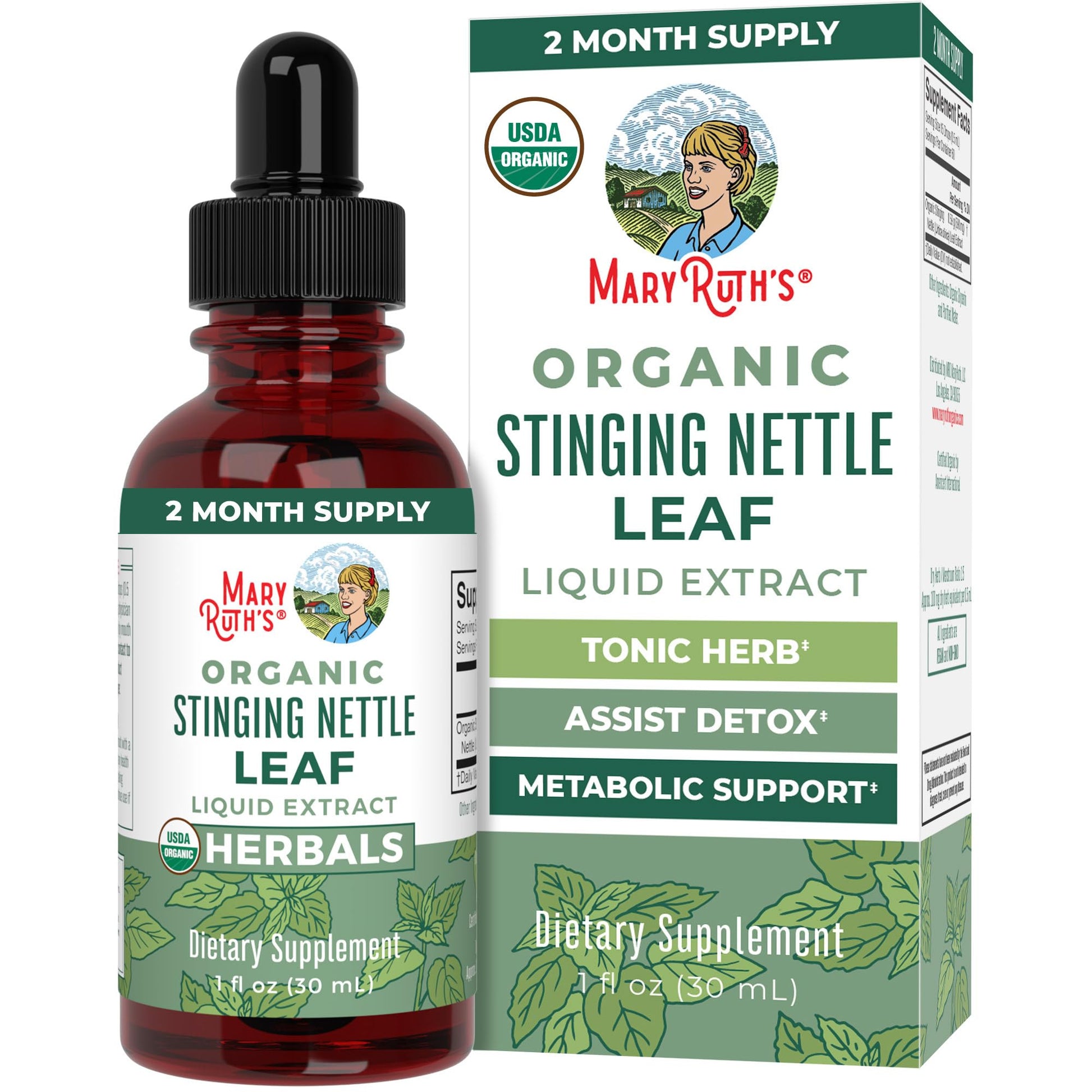 MaryRuth Organics Stinging Nettle Leaf Extract | Detox Supplement Herbal Drops | USDA Organic | Vegan | Non-GMO | Gluten Free | 1 Fluid Oz MARYRUTH'S buy supplements canada