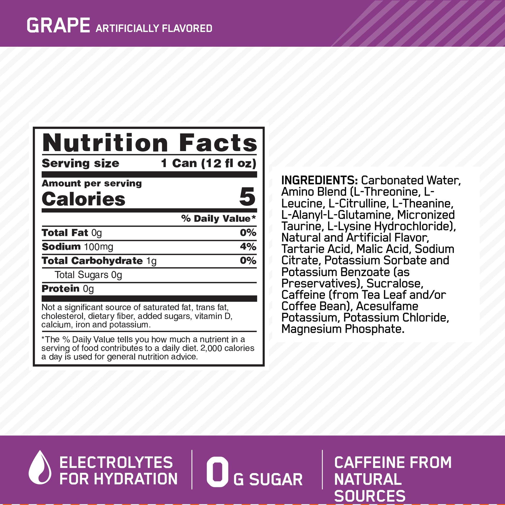 Optimum Nutrition Amino Energy Sparkling Hydration Drink, Electrolytes, Caffeine Optimum Nutrition buy supplements canada