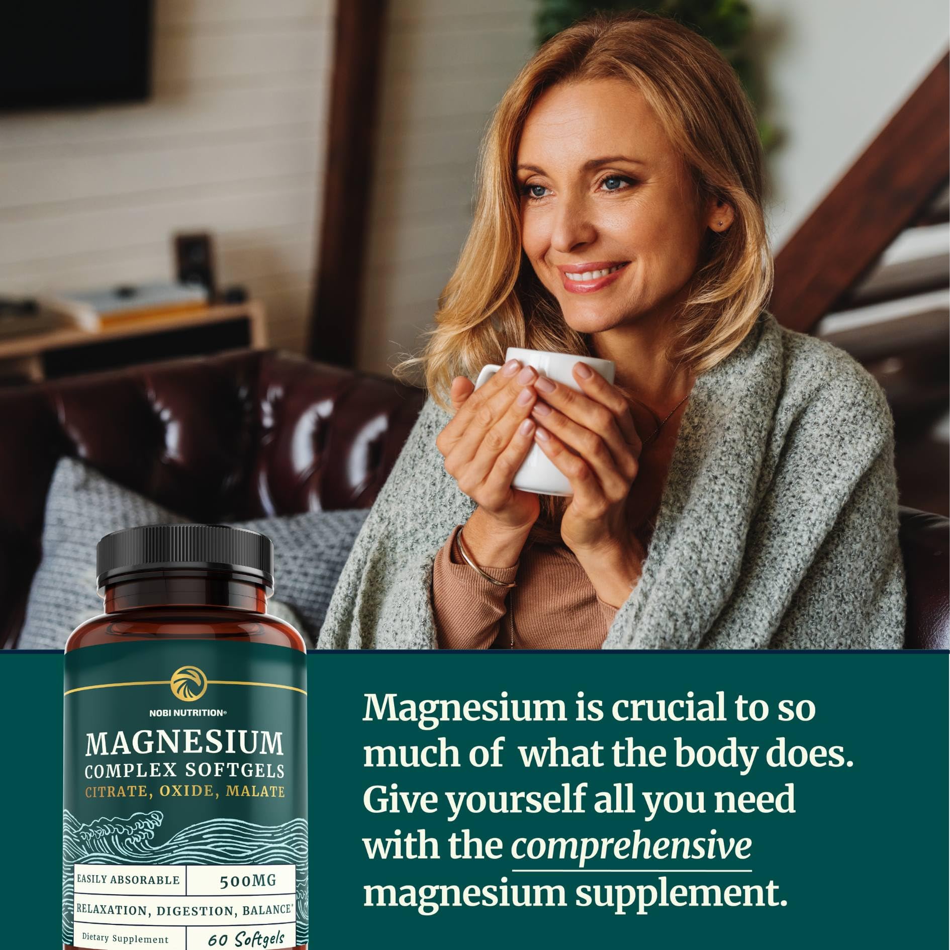 Triple Magnesium Softgels | Citrate, Malate, & Oxide | Highly Absorbable Magnesium Nobi Nutrition buy supplements canada