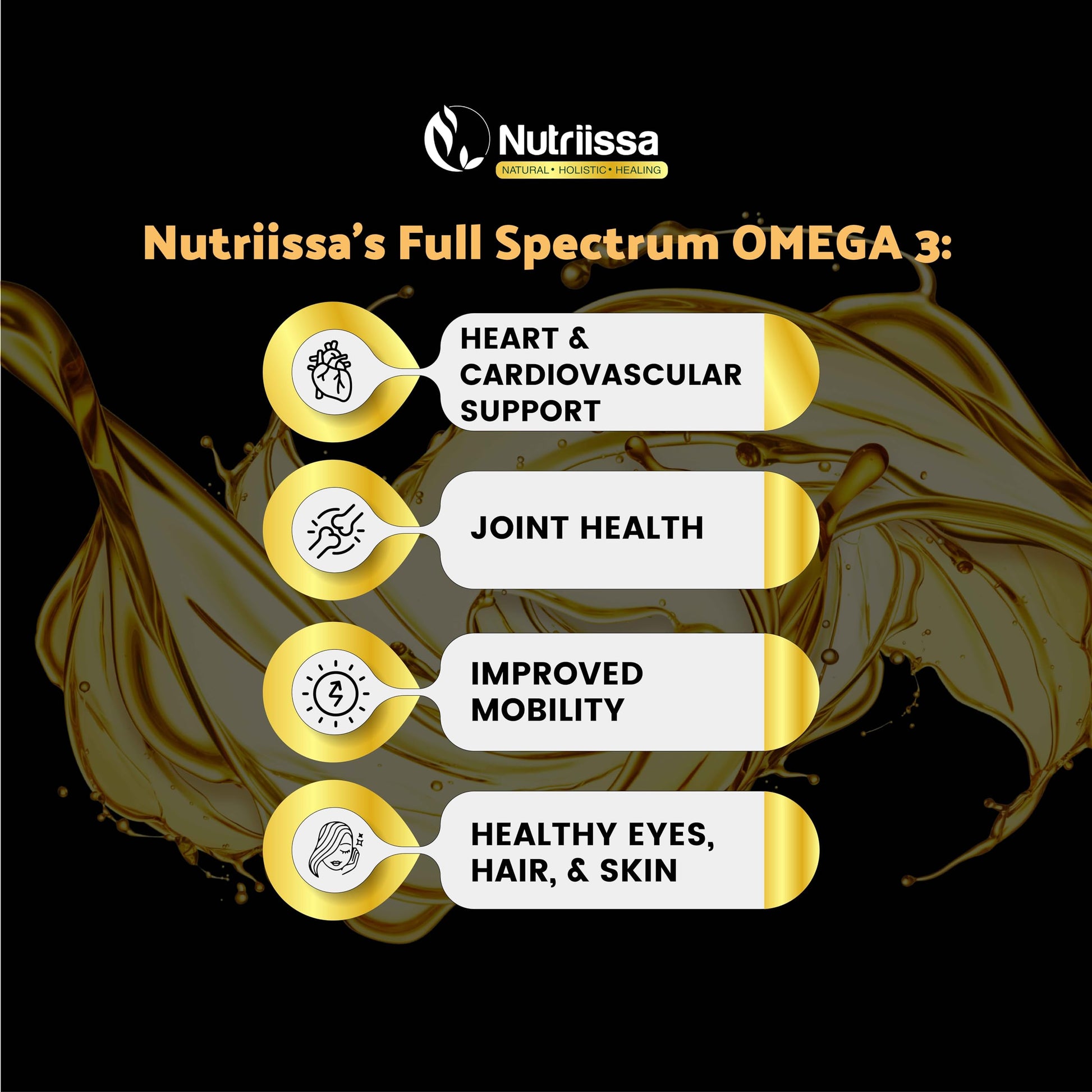 Nutriissa Omega 3 - Full Spectrum - 180 Count - High Concentrate Formula Fish Oil, Krill Oil Nutriissa buy supplements canada