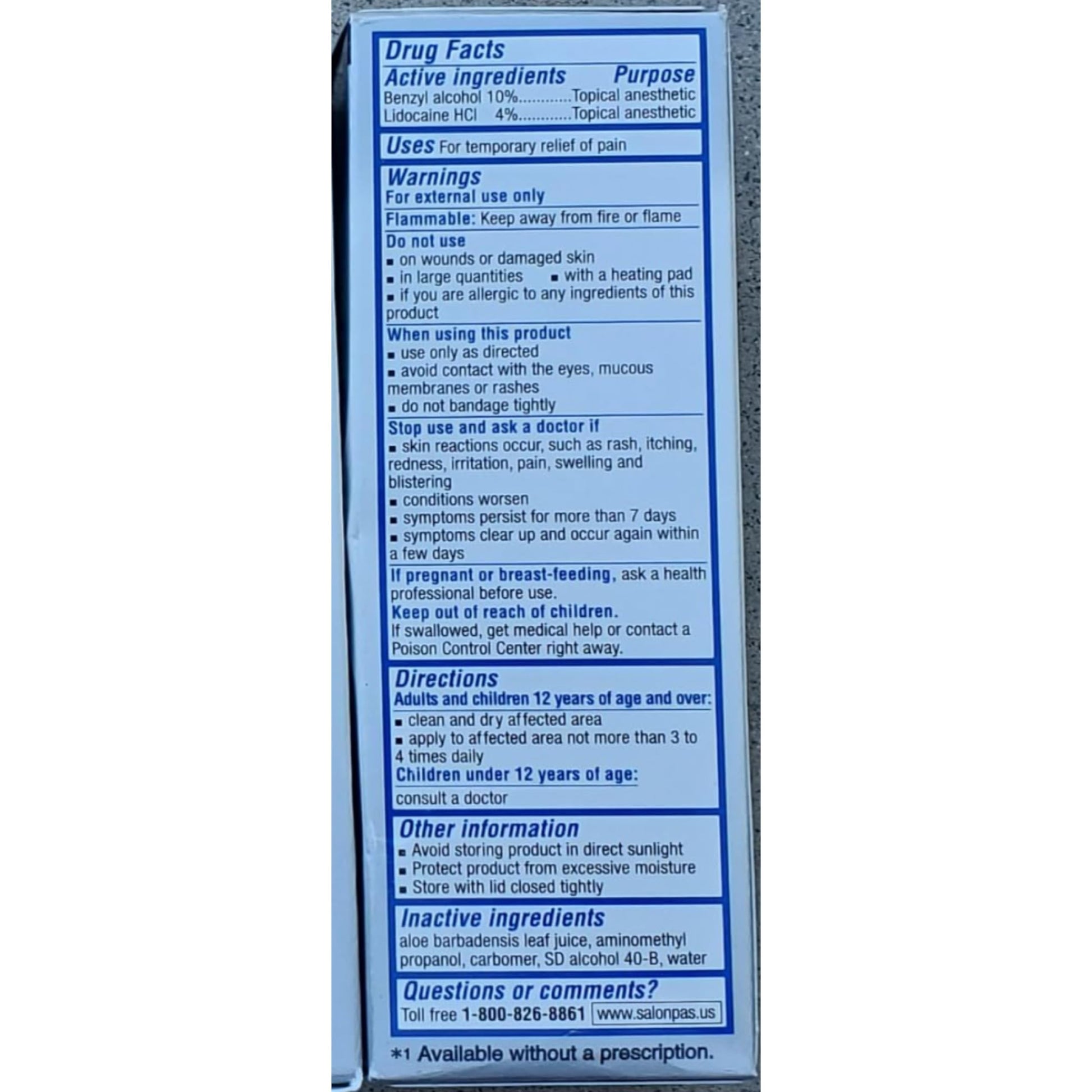 Salonpas LIDOCAINE Plus Liquid (Pack of 4) Salonpas buy supplements canada