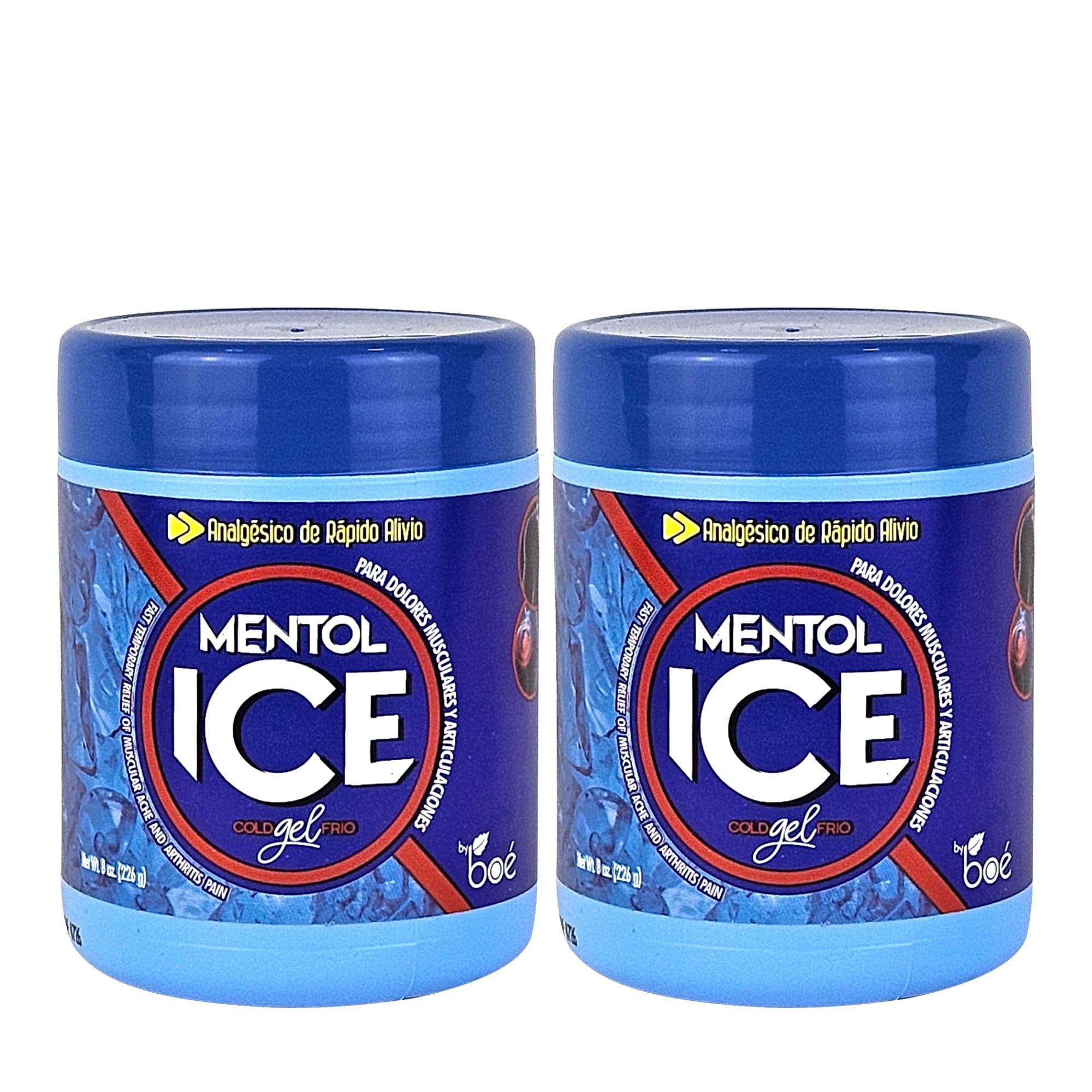BOÉ COSMETICS Mentol Ice Cold Gel 8 oz (2 Pack) Pain Relief Gel for Muscles & Joints – Fast-Acting Analgesic for Arthritis, Back Pain, Cramps, Sprains & Headaches – Non-Greasy & Quick Absorption BOÉ COSMETICS buy supplements canada
