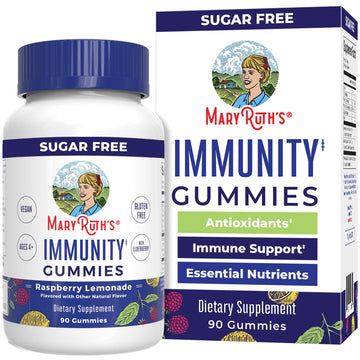 MaryRuth Organics Sugar Free Immunity Gummies | Powerful Blend | Elderberry Vitamin C & Zinc | Vitamin D3 & Echinacea | Immune Support Supplement | Gummies for Kids & Adults | Vegan | Non GMO | 90ct MARYRUTH'S buy supplements canada