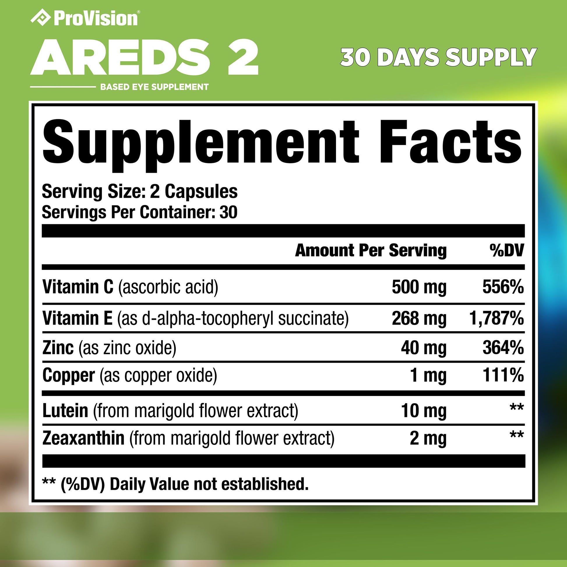 Provision AREDS 2 Eye Vitamins - Enhance Vision Supplements - Lutein Zeaxanthin Vision Complex - 60 Eye Supplement Capsules ProVision buy supplements canada