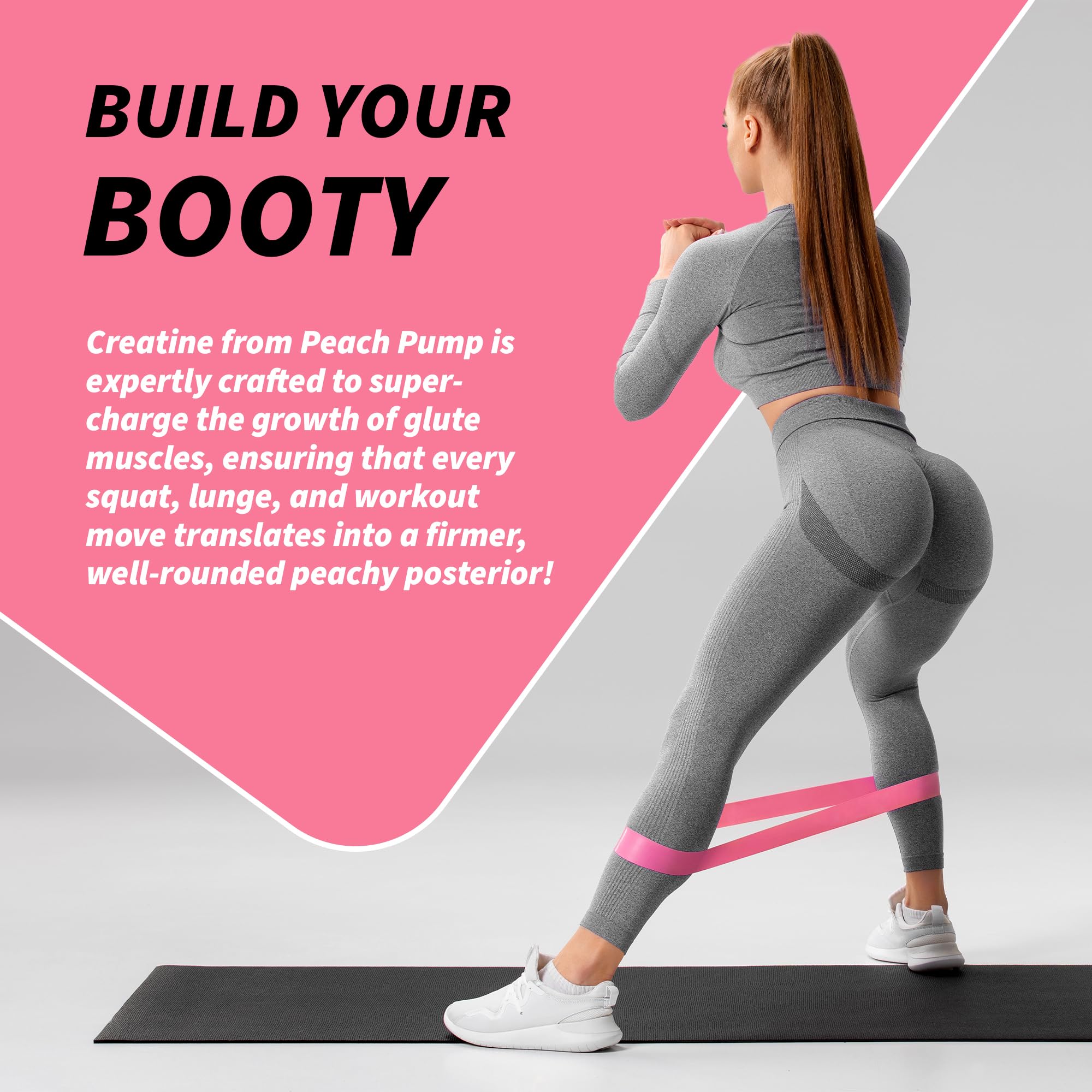 Creatine Supplement for Women's Booty Gains - Unflavored Micronized Creatine Peach Pump buy supplements canada