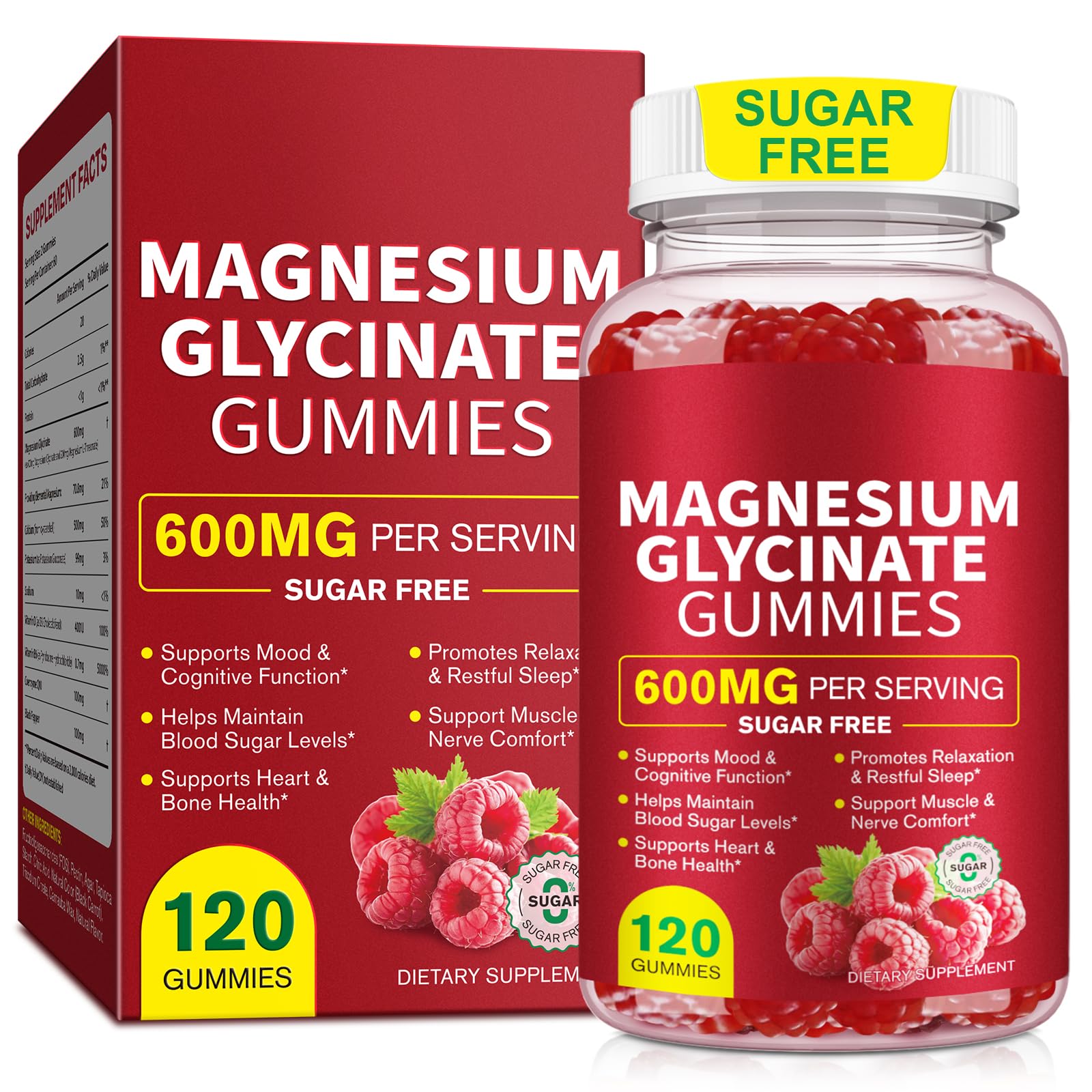 Magnesium Glycinate Gummies 600mg – Sugar-Free High Absorption Magnesium with L-Threonate, Supports Relaxation, Calm & Restful Sleep, Pegciz buy supplements canada