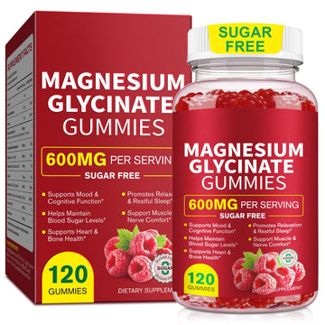 Magnesium Glycinate Gummies 600mg – Sugar-Free High Absorption Magnesium with L-Threonate, Supports Relaxation, Calm & Restful Sleep, Pegciz buy supplements canada