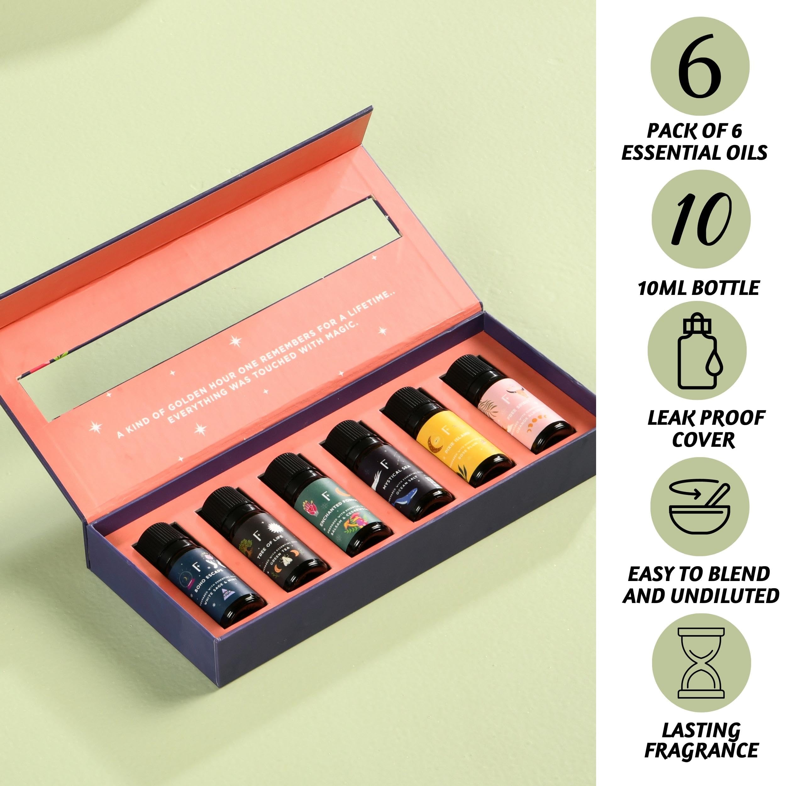 Folkulture Essential Oil Set for Diffuser, Set of 6, Aromatherapy Diffuser Oil Scents for Home Folkulture buy supplements canada