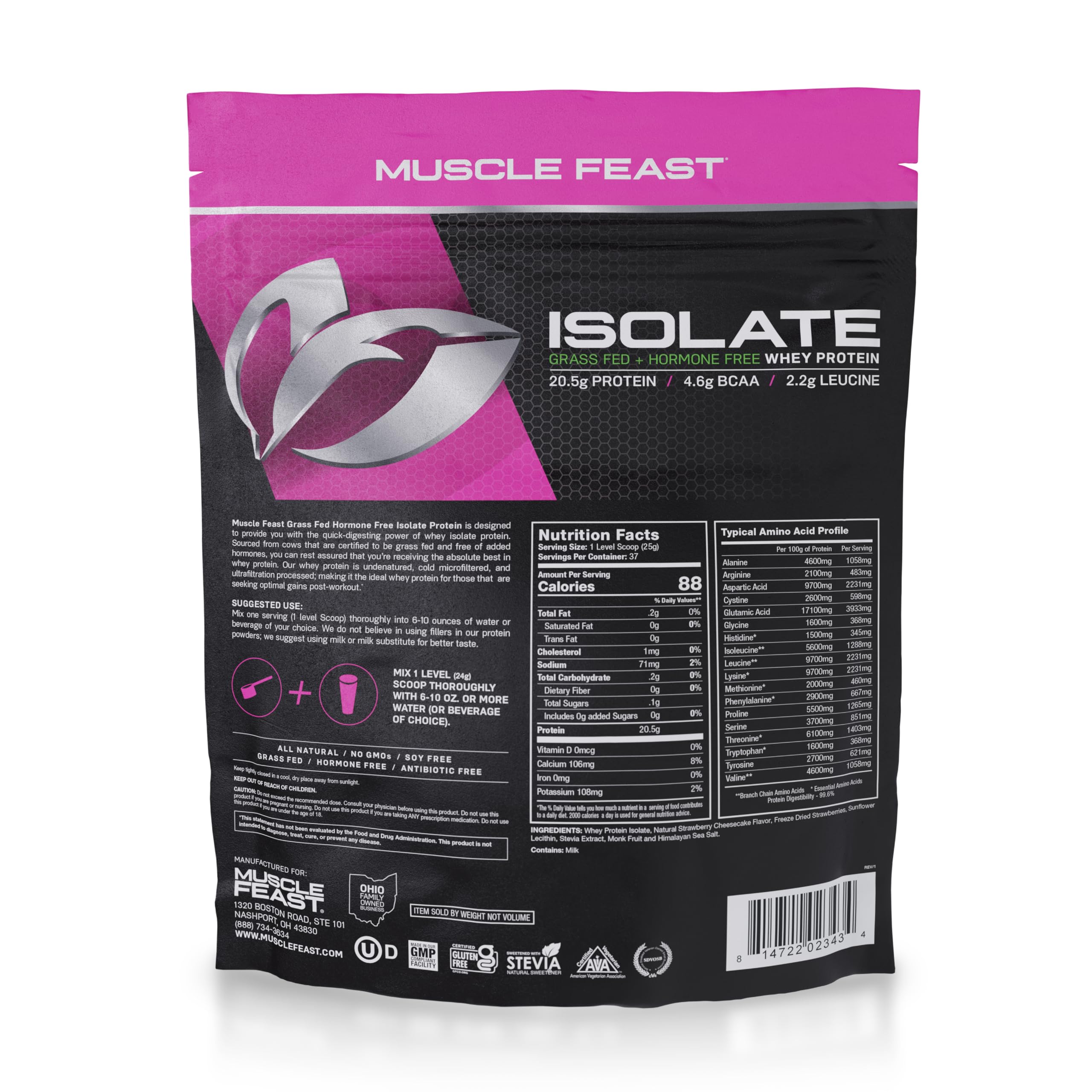 Muscle Feast Grass-Fed Whey Protein Isolate, All Natural Hormone Free Pasture Raised Muscle Feast buy supplements canada