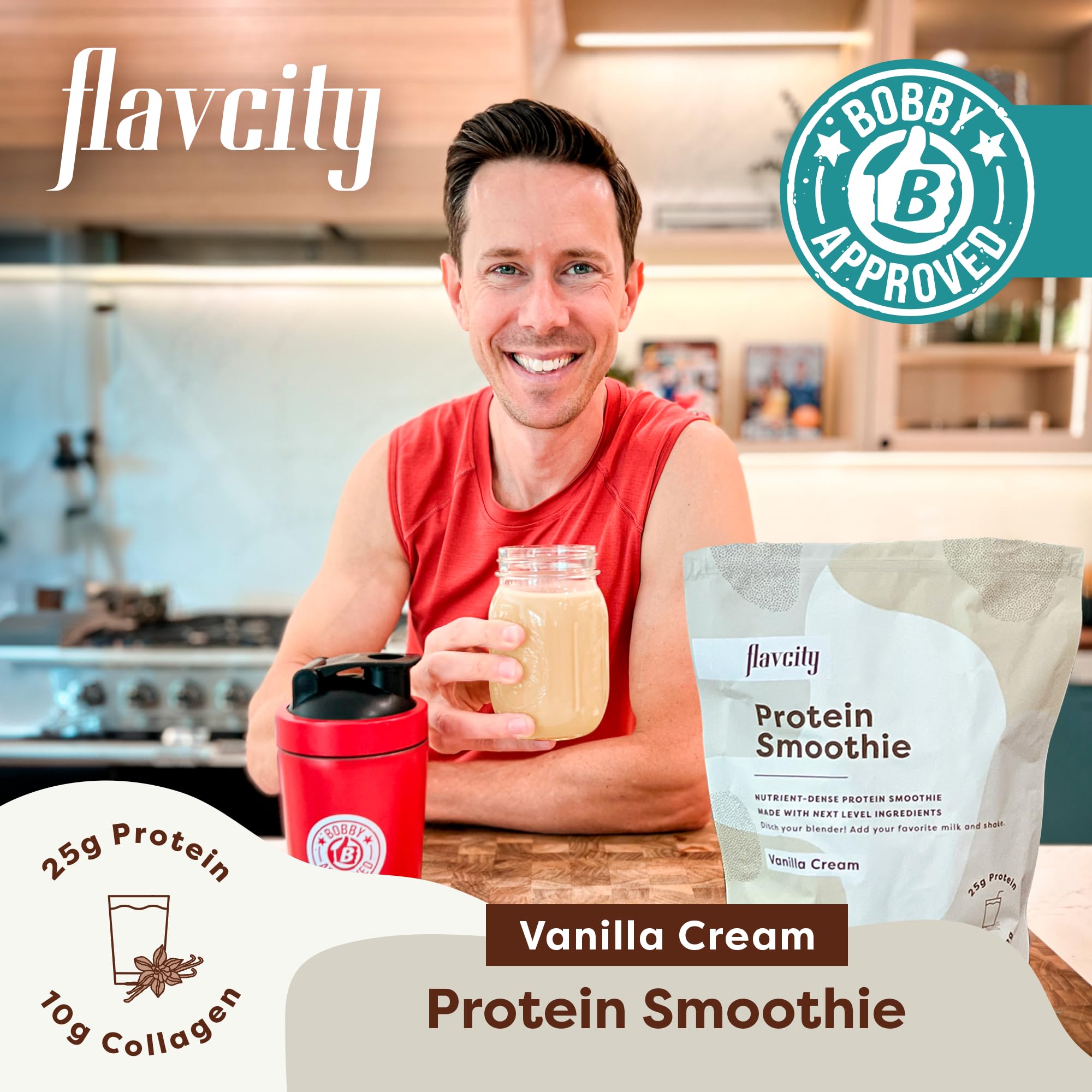 FlavCity Protein Powder Smoothie, Vanilla - 100% Grass-Fed Whey Protein FlavCity buy supplements canada