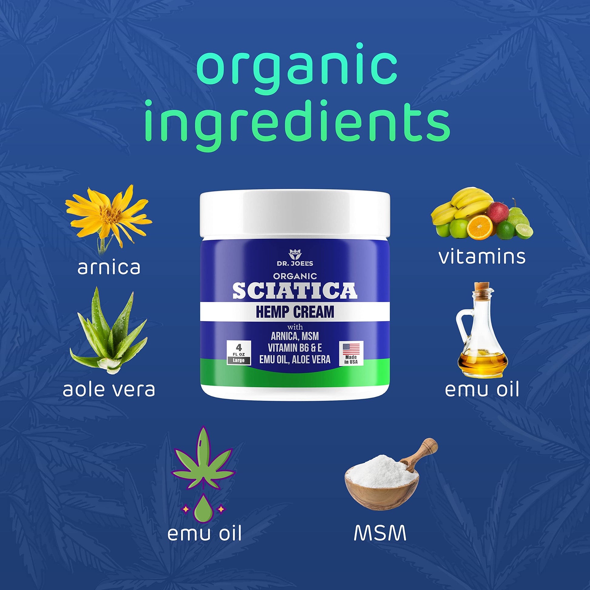 Sciatica Cream - Premium Sciatica Cream - Fast Absorption & Maximum Relief - 4 oz Large Value Pack - Made in The USA Dr. JOEL'S buy supplements canada