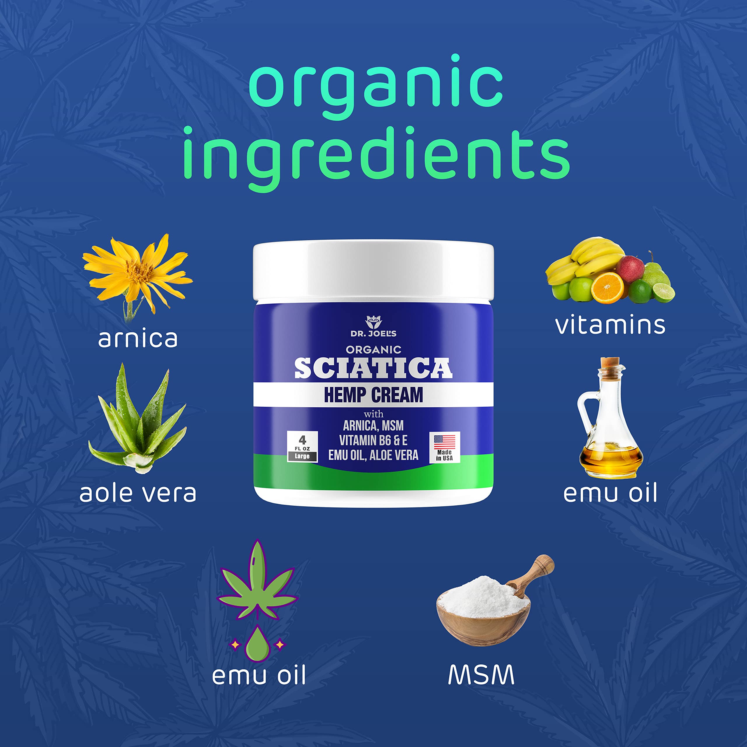 Sciatica Cream - Premium Sciatica Cream - Fast Absorption & Maximum Relief - 4 oz Large Value Pack - Made in The USA Dr. JOEL'S buy supplements canada