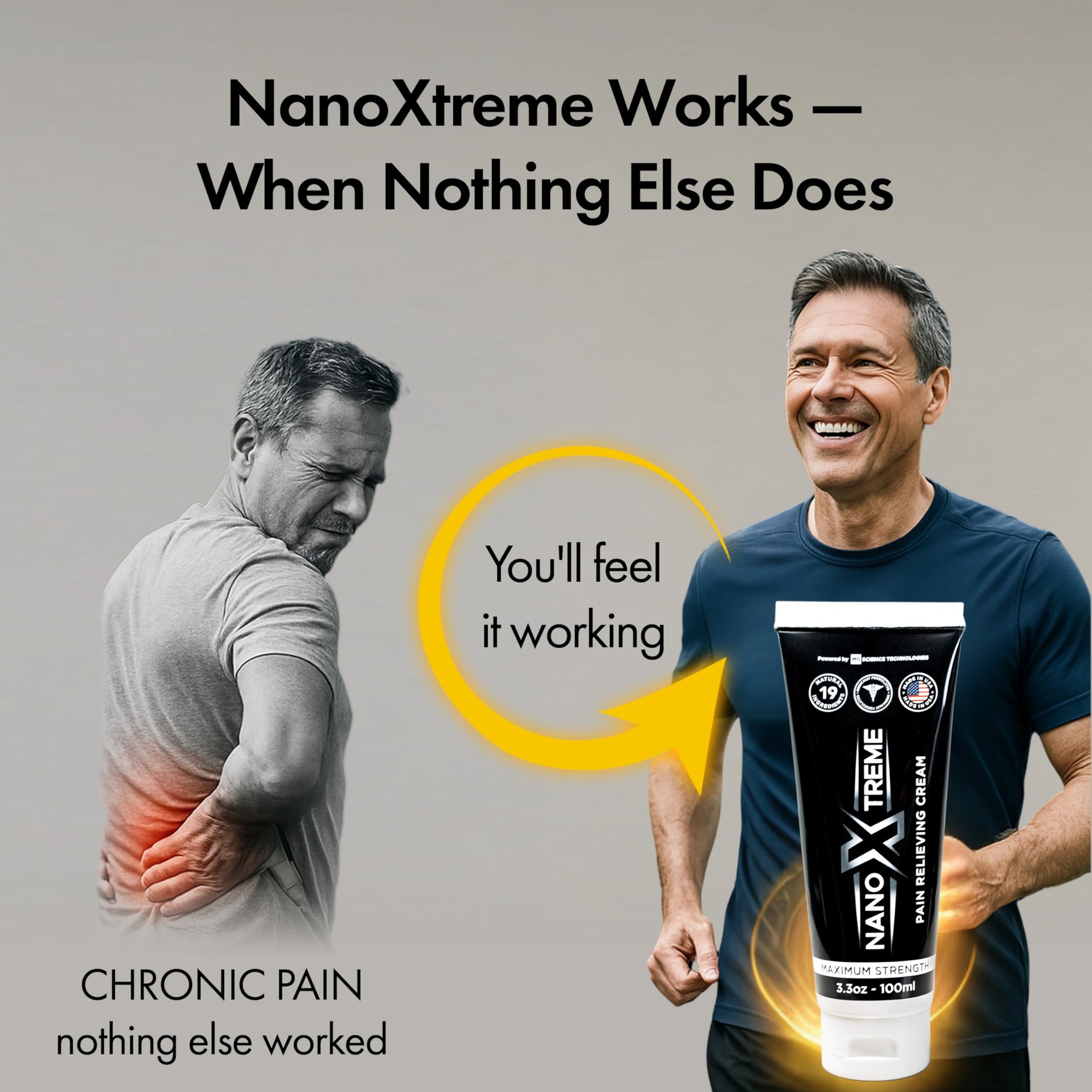 NANOXTREME Pain Relief Cream – Fast-Acting Topical for Muscle, Joint & Nerve Deep-Absorbing, Long-Lasting Formula with Natural Ingredients – Cooling Sensation – 3.3oz Tube – Made in USA NANOXTREME buy supplements canada