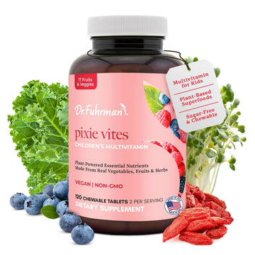 Dr. Fuhrman Pixie Vites Chewable Children's multivitamin | Whole Food Kids Multi with Vitamin D3, K2 & Zinc | Dr. Fuhrman buy supplements canada