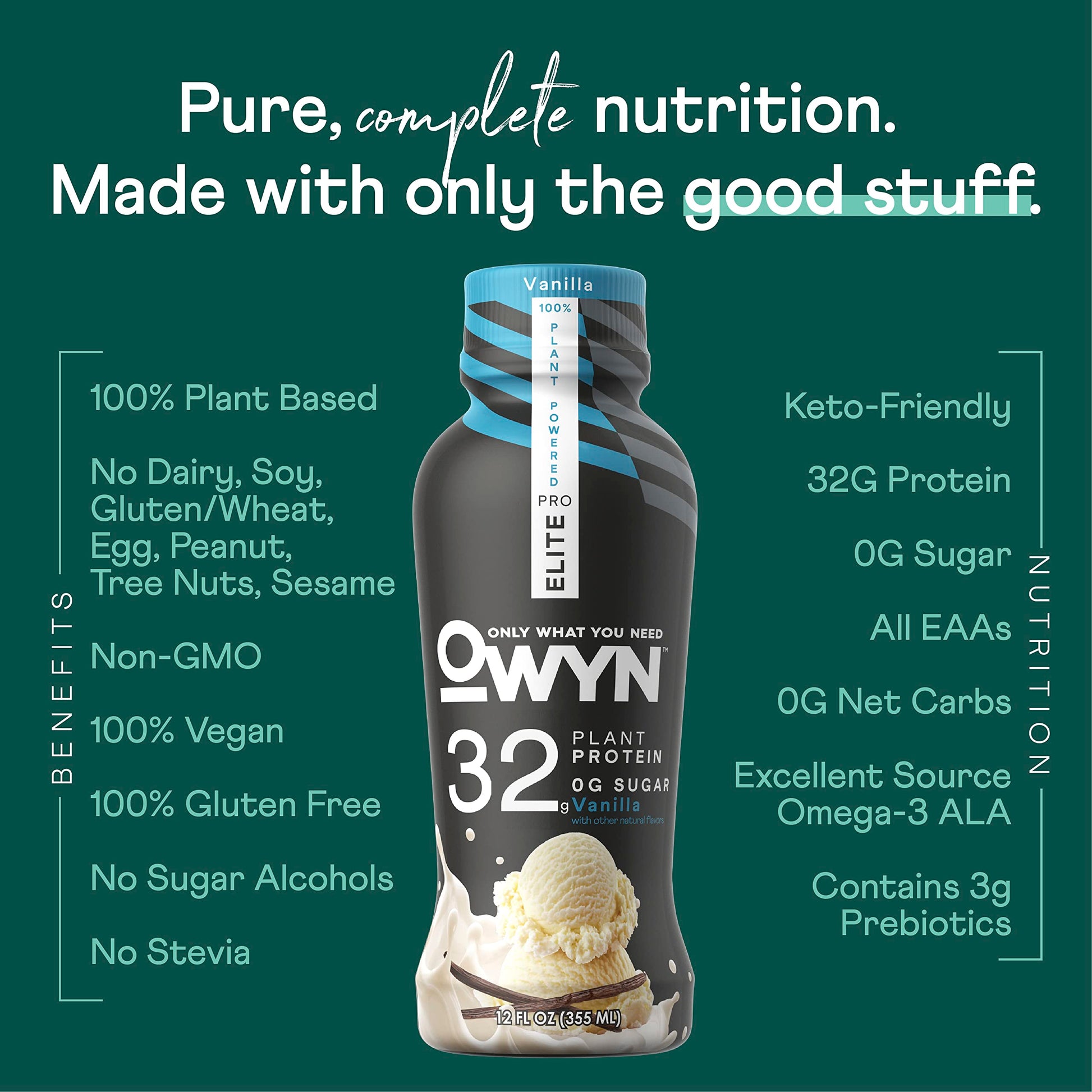 OWYN Only What You Need Pro Elite Vegan Plant Based High Protein Shake, Vanilla OWYN Only What You Need buy supplements canada