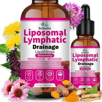 Scibalia Liposomal Lymphatic Drainage Drops, 11-in-1 Organic Lymphatic Support with Red Clover Echinacea Elderberry Burdock Root for Lymph Cleanse Immune Support & Daily Detox Vegan Non-GMO Scibalia buy supplements canada
