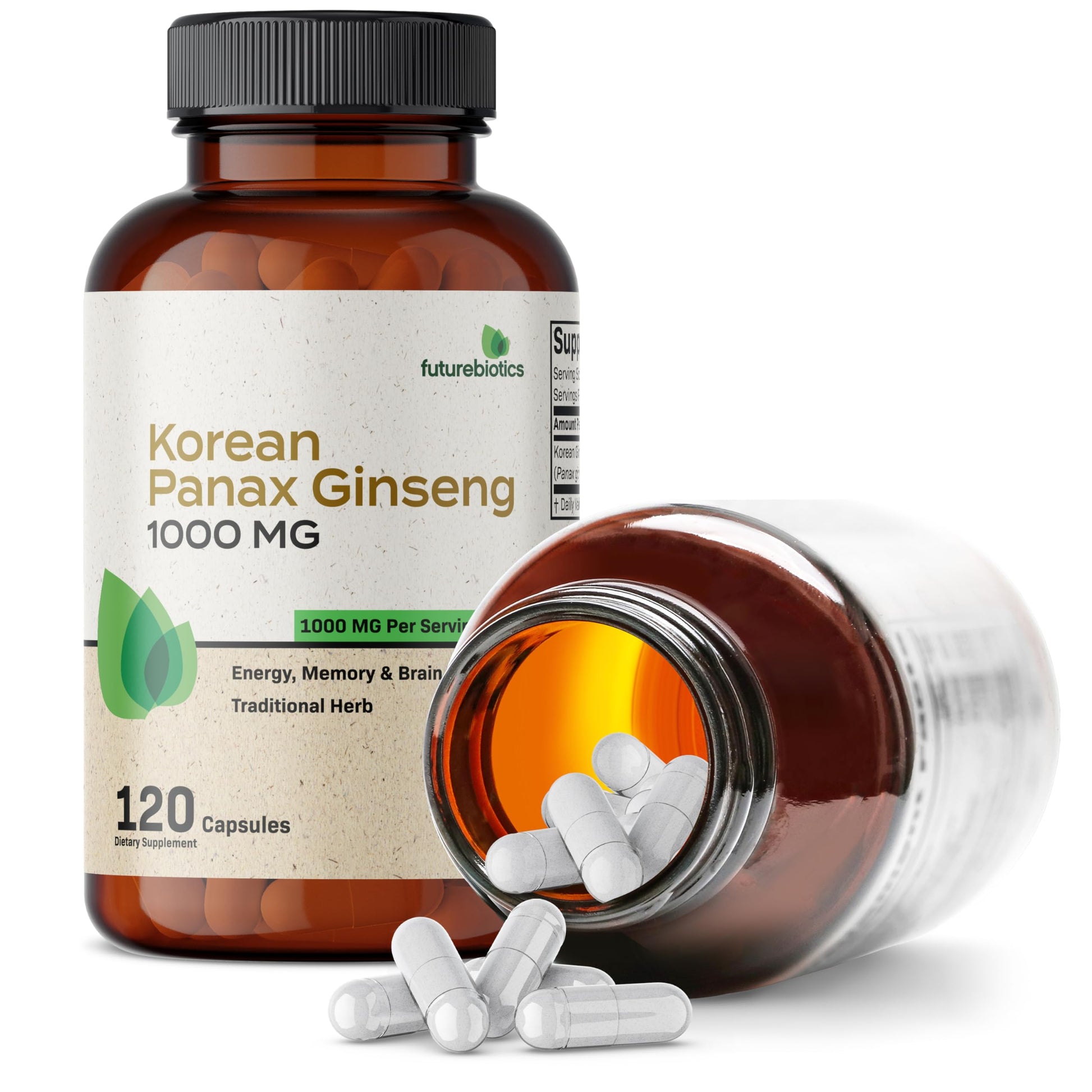 Futurebiotics Korean Panax Ginseng 1000 MG Per Serving Energy, Memory & Brain Health Futurebiotics buy supplements canada