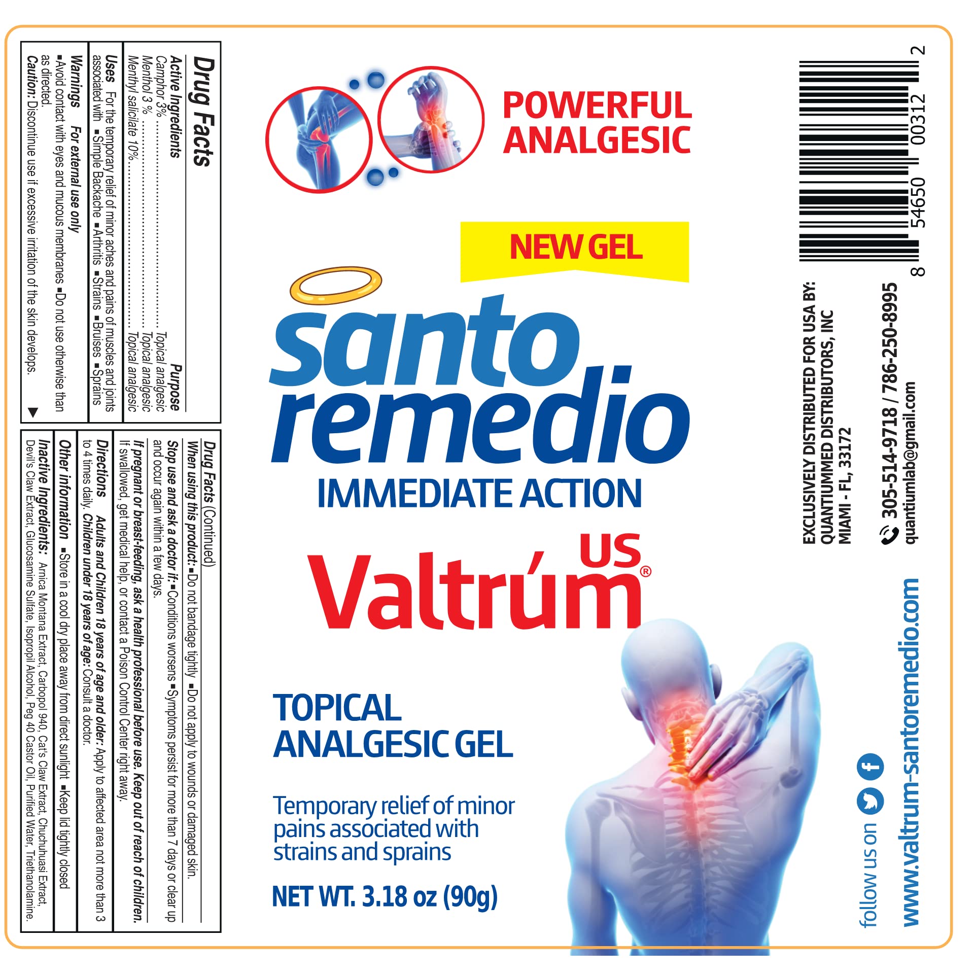 Valtrum Fast and Effective Relief. The only Natural Components Gel for External use with Powerful Action, Whose Effects are perceived Within 40 Seconds of Being Used. Valtrum buy supplements canada