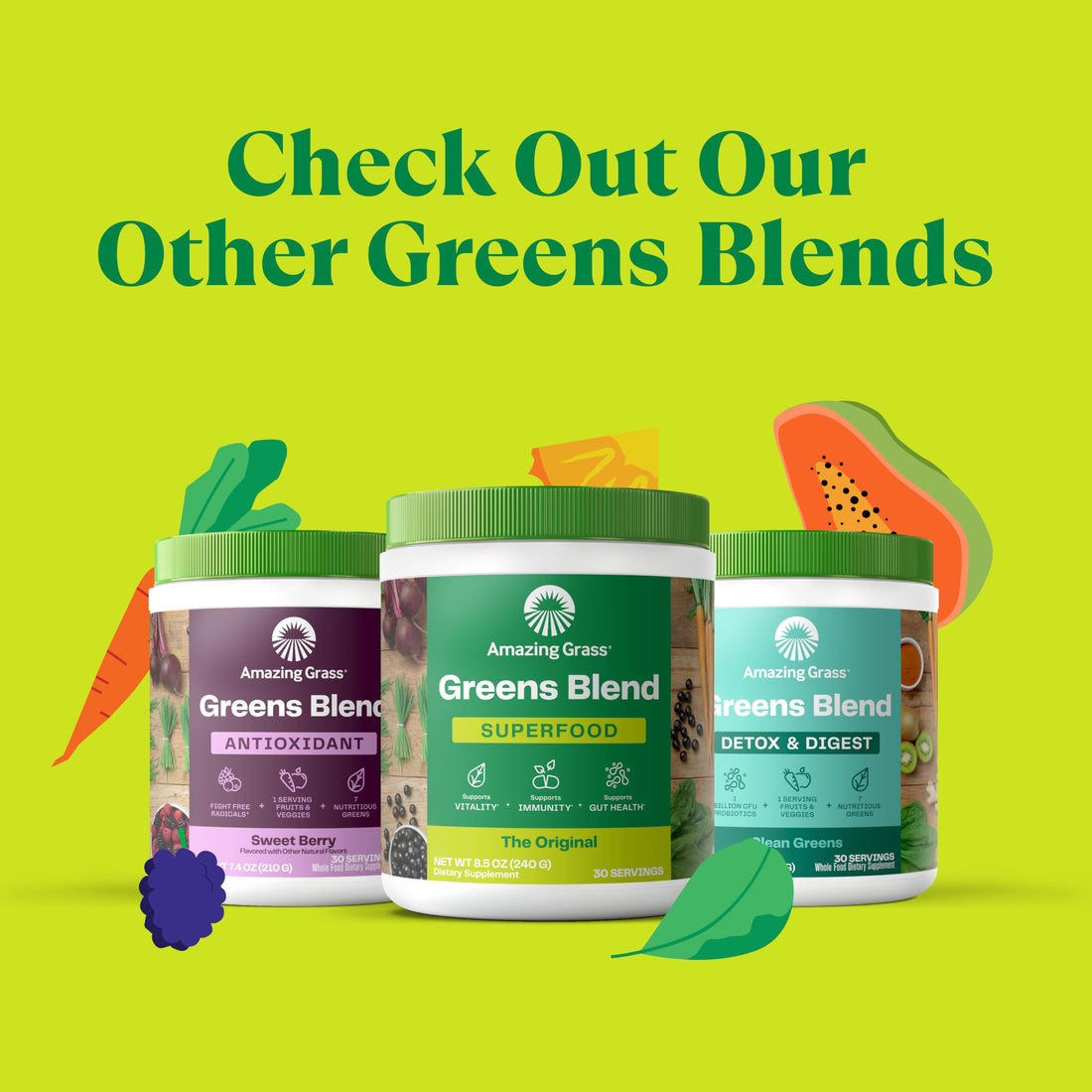 Amazing Grass Kidz Superfood: Vegan Protein & Probiotics for Kids with Beet Root Powder & 1/2 Cup of Leafy Greens, Strawberry Blast, 15 Servings Amazing Grass buy supplements canada