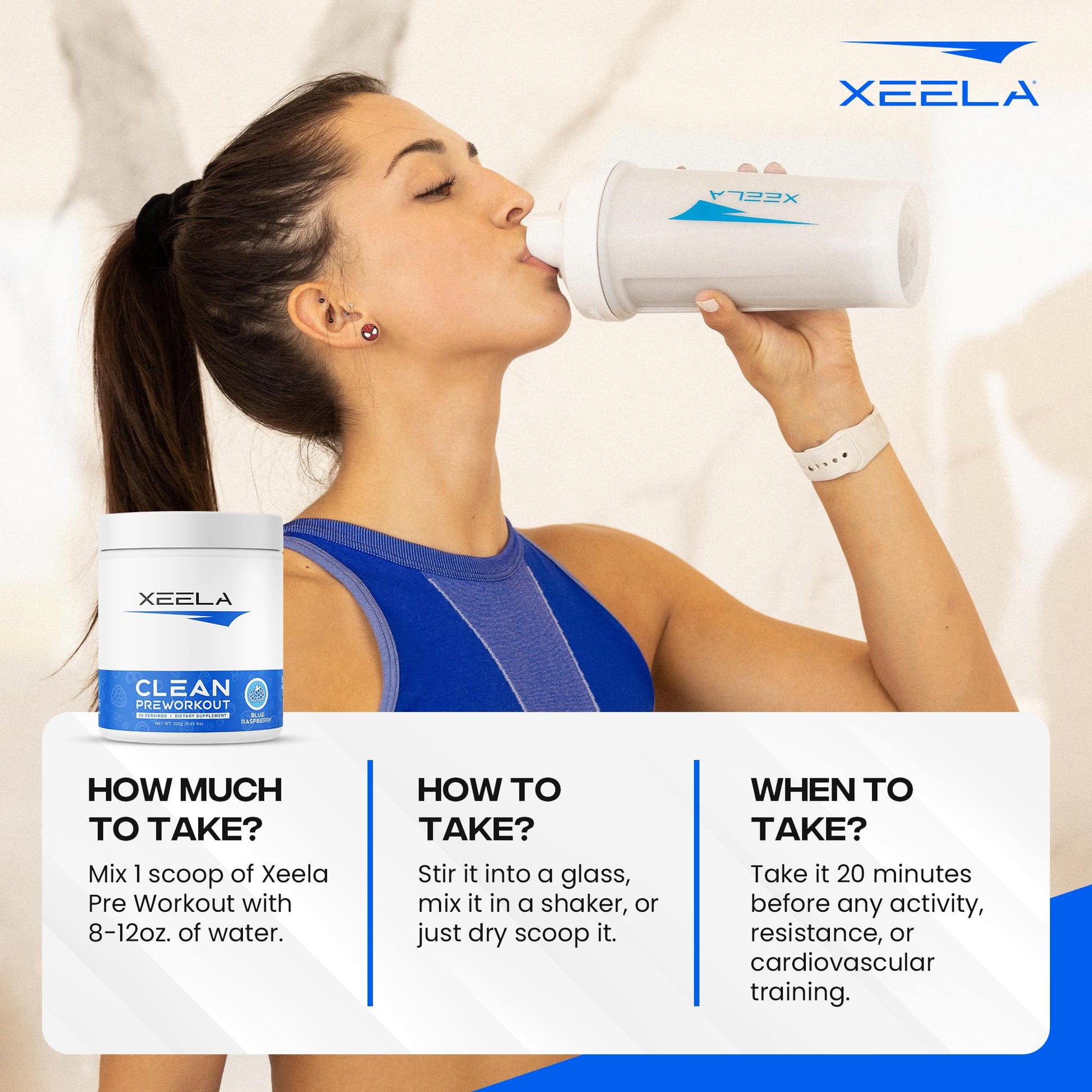 XEELA Organic Pre Workout Powder: Clean Preworkout for Men & Women, with Flavored XEELA buy supplements canada