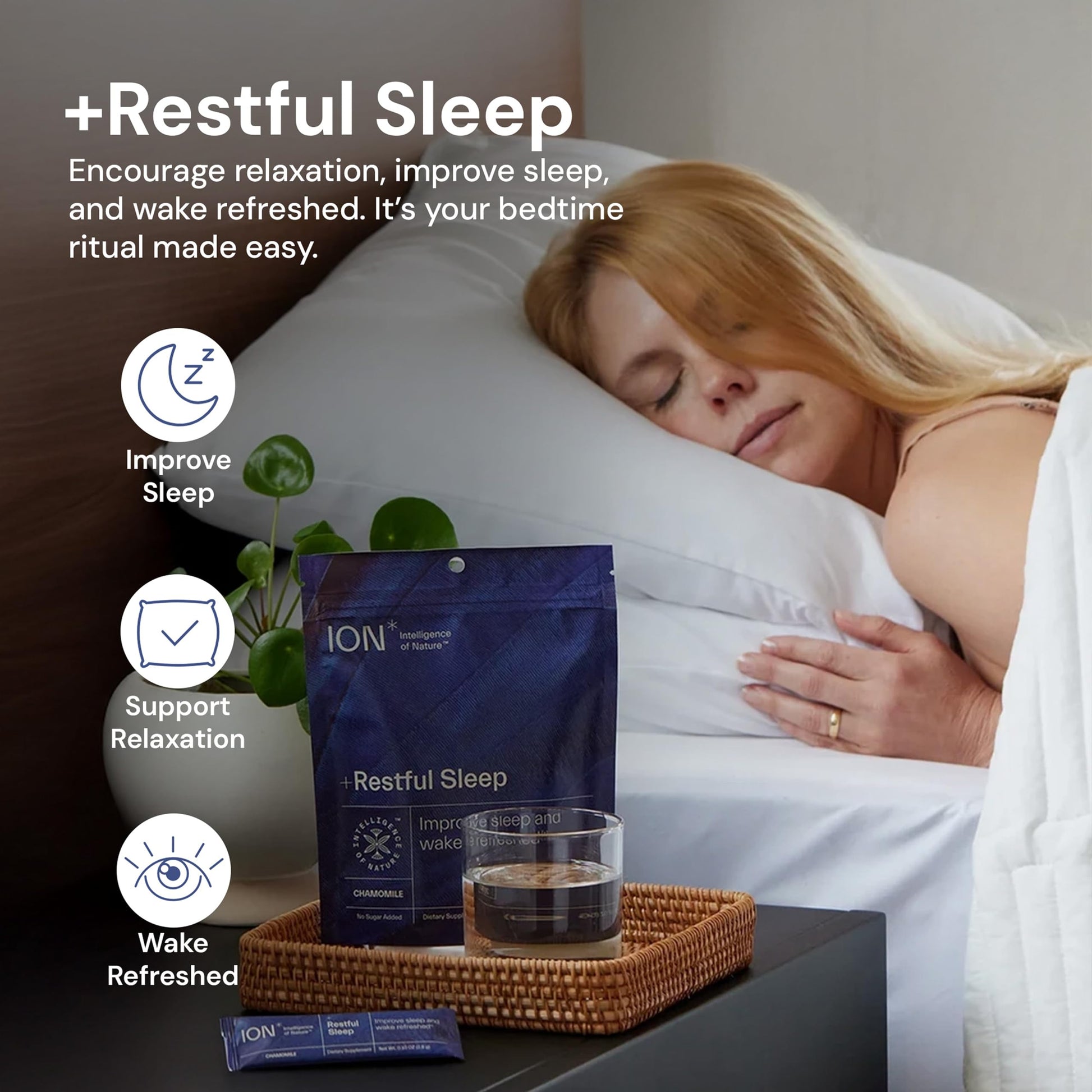 ION* Intelligence of Nature Restful Sleep - Ashwagandha Calm Sleep Aid Powder Drink Mix for Restful Night with Magnesium and L Theanine for Women and Men - 5 Packets ION* Intelligence of Nature buy supplements canada