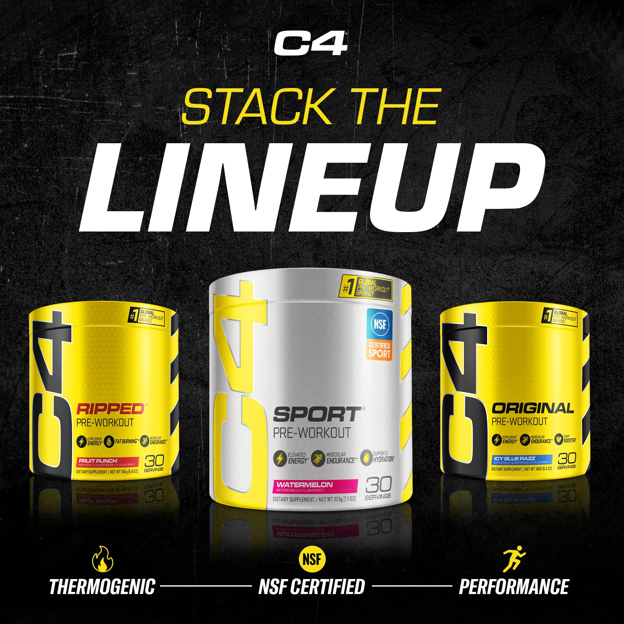 Cellucor C4 Sport Pre Workout Powder Fruit Punch - NSF Certified for Sport | 30 Servings, Packaging may vary. C4 buy supplements canada