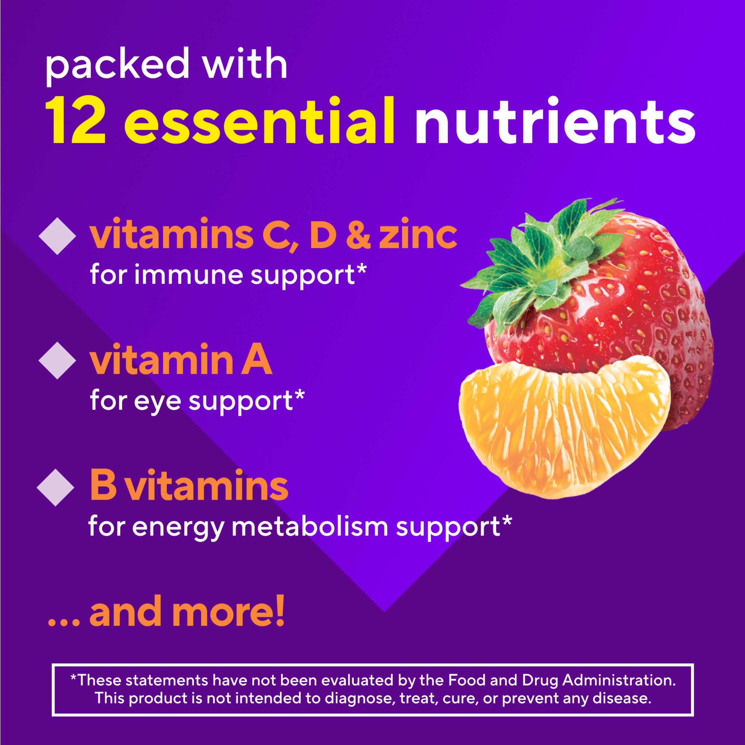 Vitafusion Multi+ Immune Support* – 2-in-1 Benefits & Flavors – Adult Gummy Vitamins with Vitamin C, Zinc Vitafusion buy supplements canada