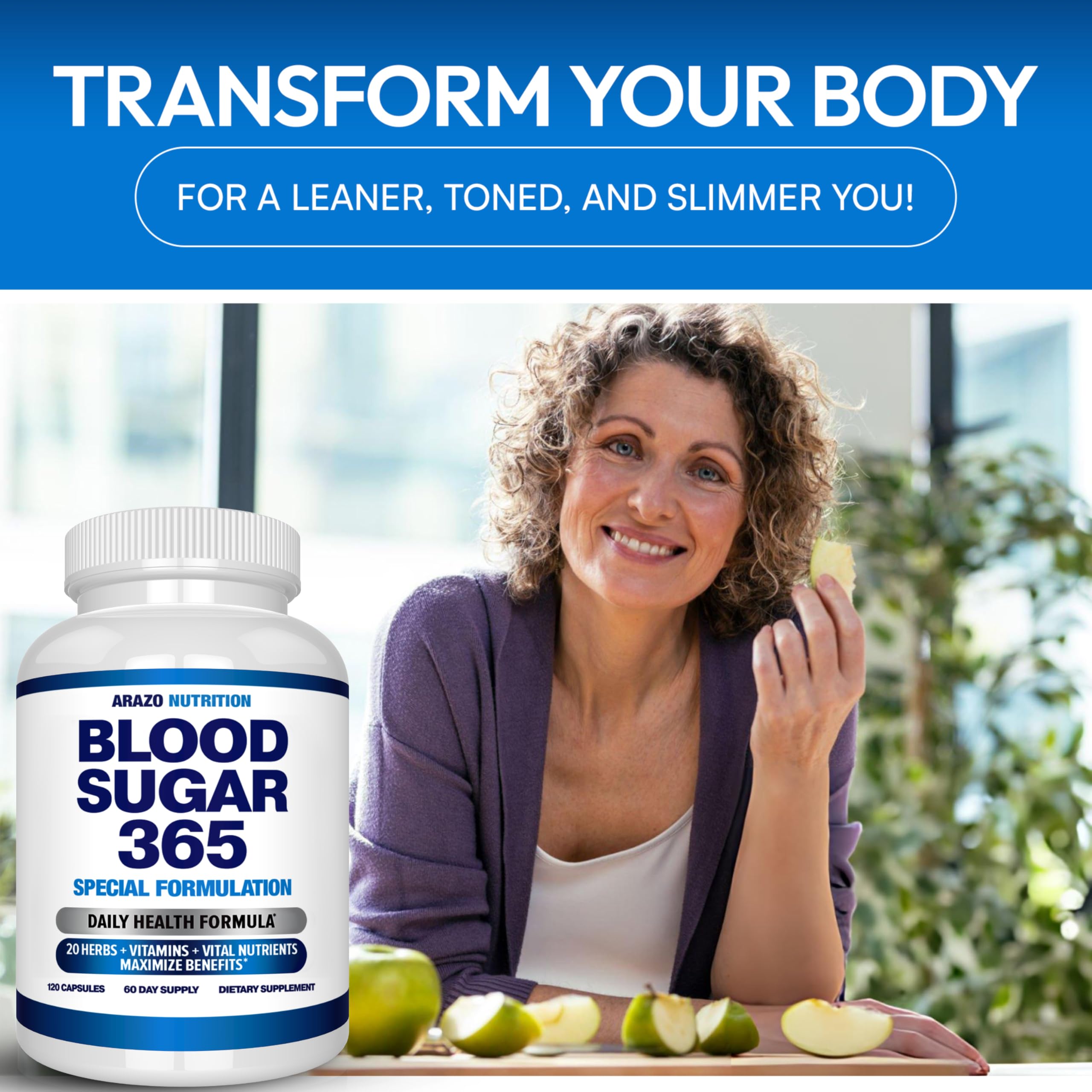 Arazo Nutrition Blood Sugar 365 Supplement – Supports Healthy Energy Levels - 120 Herbal Pills - 60 Day Supply Aus Healthcare buy supplements canada