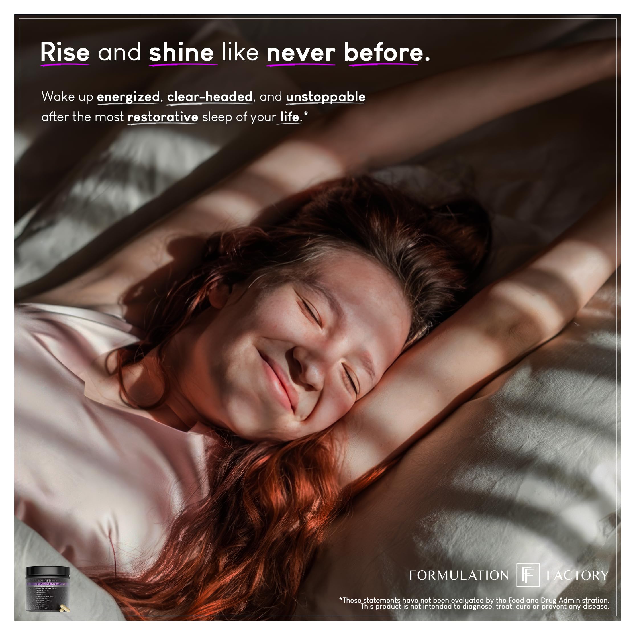 The Night Before 10-in-1 Midnight Maximizer Sleep Aid, Stress Relief, Cognition, Relaxation, Recovery, Focus, Magnesium Glycinate, L-Theanine & More, (120 Capsules – 2 Month Supply) Formulation Factory buy supplements canada