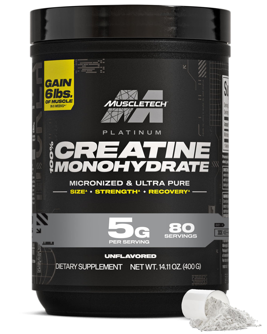 MuscleTech Creatine Monohydrate Powder, Platinum Pure - Unflavored Micronized Creatine for Men & Women - Workout Supplements for Performance, Muscle Recovery & Builder MuscleTech buy supplements canada