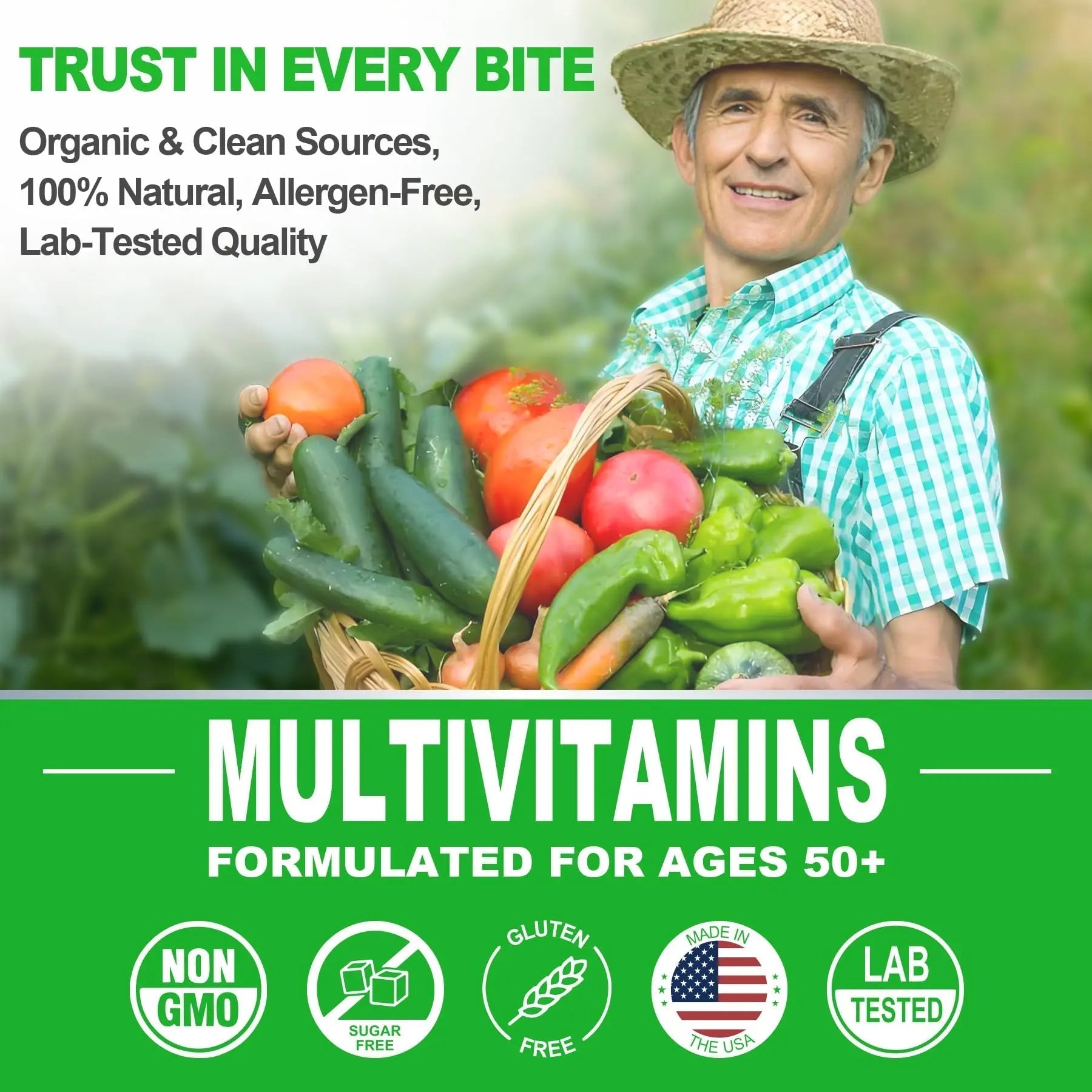 Multivitamin for Men 50 + Plus, Sugar Free Men Multivitamins Gummies w/Omega-3, Coq10, D3k2, Calcium, Magnesium NEVISS buy supplements canada