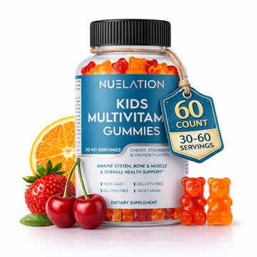 NUELATION Kids Multivitamin Gummies, 30-60 Day Supply with 14 Essential Kids Vitamins & Minerals. Toddler Vitamins for Overall Wellness. Non-GMO, Gelatin-Free, Gluten-Free, Vegetarian Children Vitamin NUELATION buy supplements canada