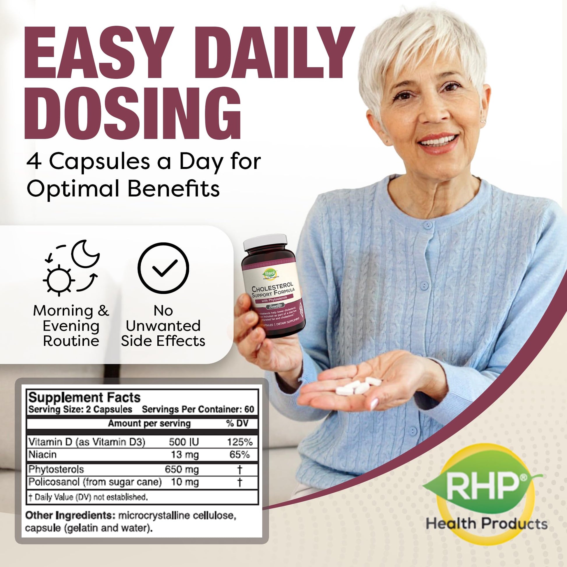 Advanced Cholesterol Health Complex with Plant Sterols. Cholesterol & Lipid Support Supplement for Healthy Heart & Cholesterol Levels for Men & Women. 120 Capsules RHP buy supplements canada