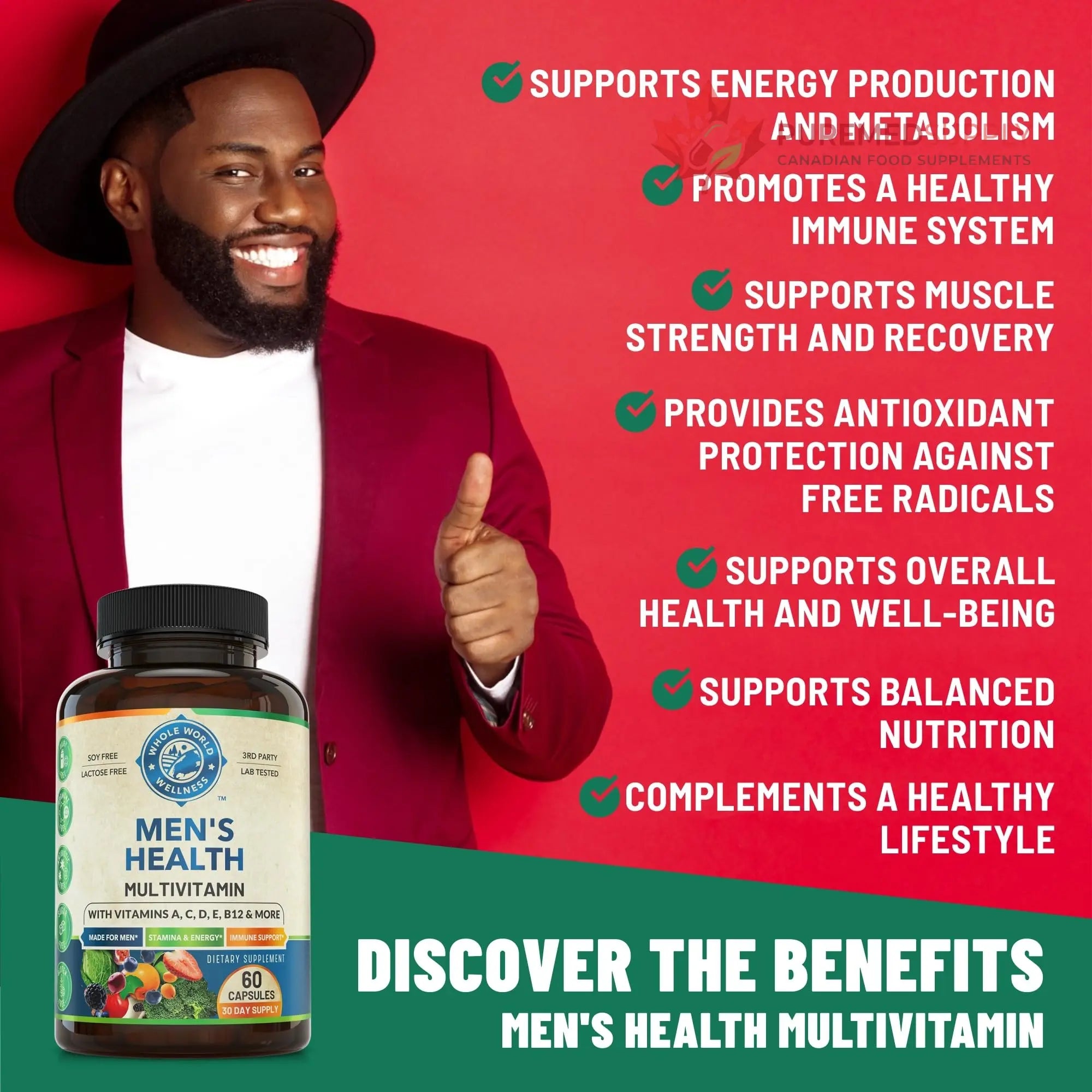 Womens Daily Multivitamins & Mens Daily Multivitamins Bundle (One Bottle Each) - Supports Holistic Wellness, Including Energy & Focus. Multivitamin & Multimineral Blend. Made in The USA. WHOLE WORLD WELLNESS buy supplements canada