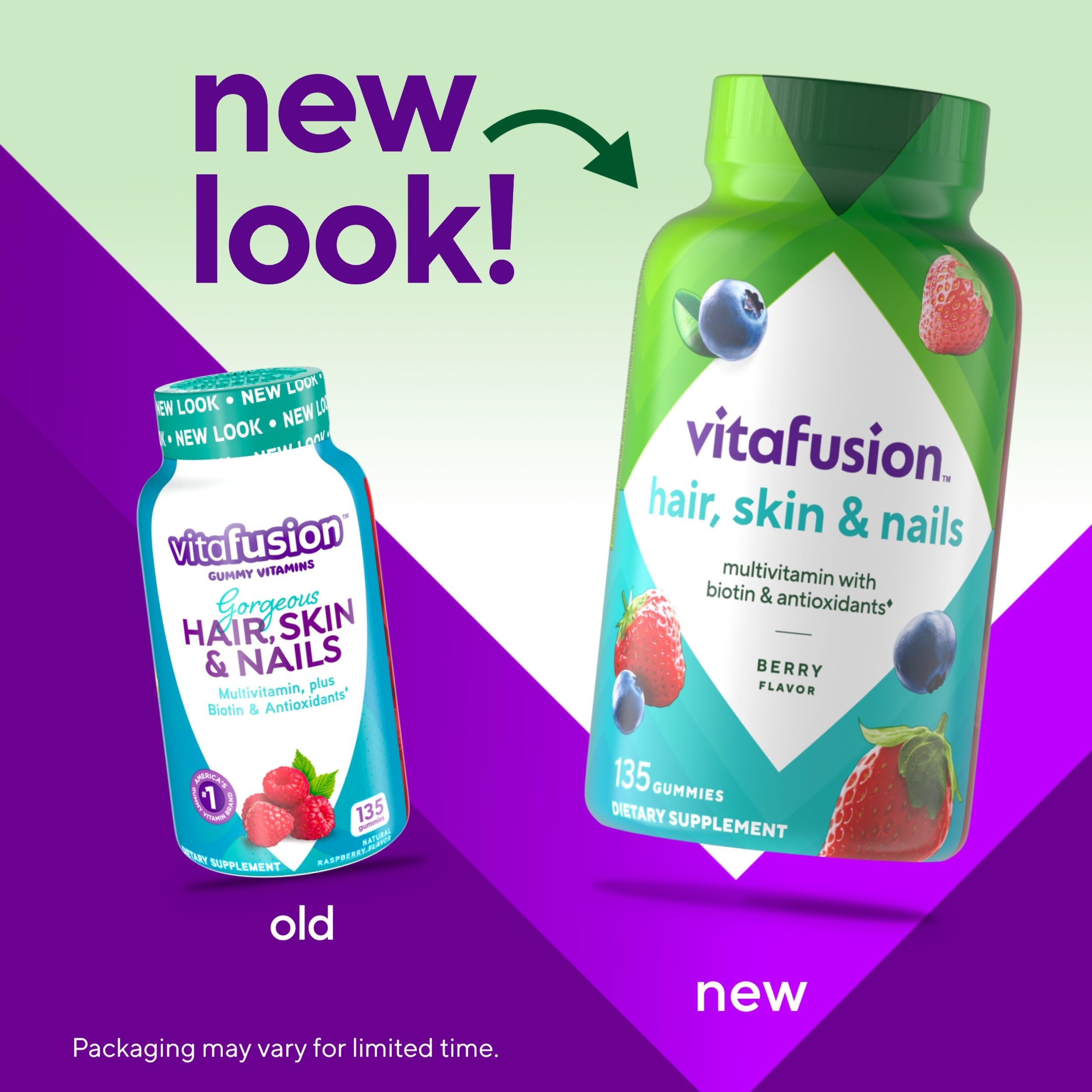 Vitafusion Gorgeous Hair, Skin & Nails Multivitamin Gummy Vitamins, plus Biotin and Antioxidant vitamins C&E, Raspberry Flavor Vitafusion buy supplements canada