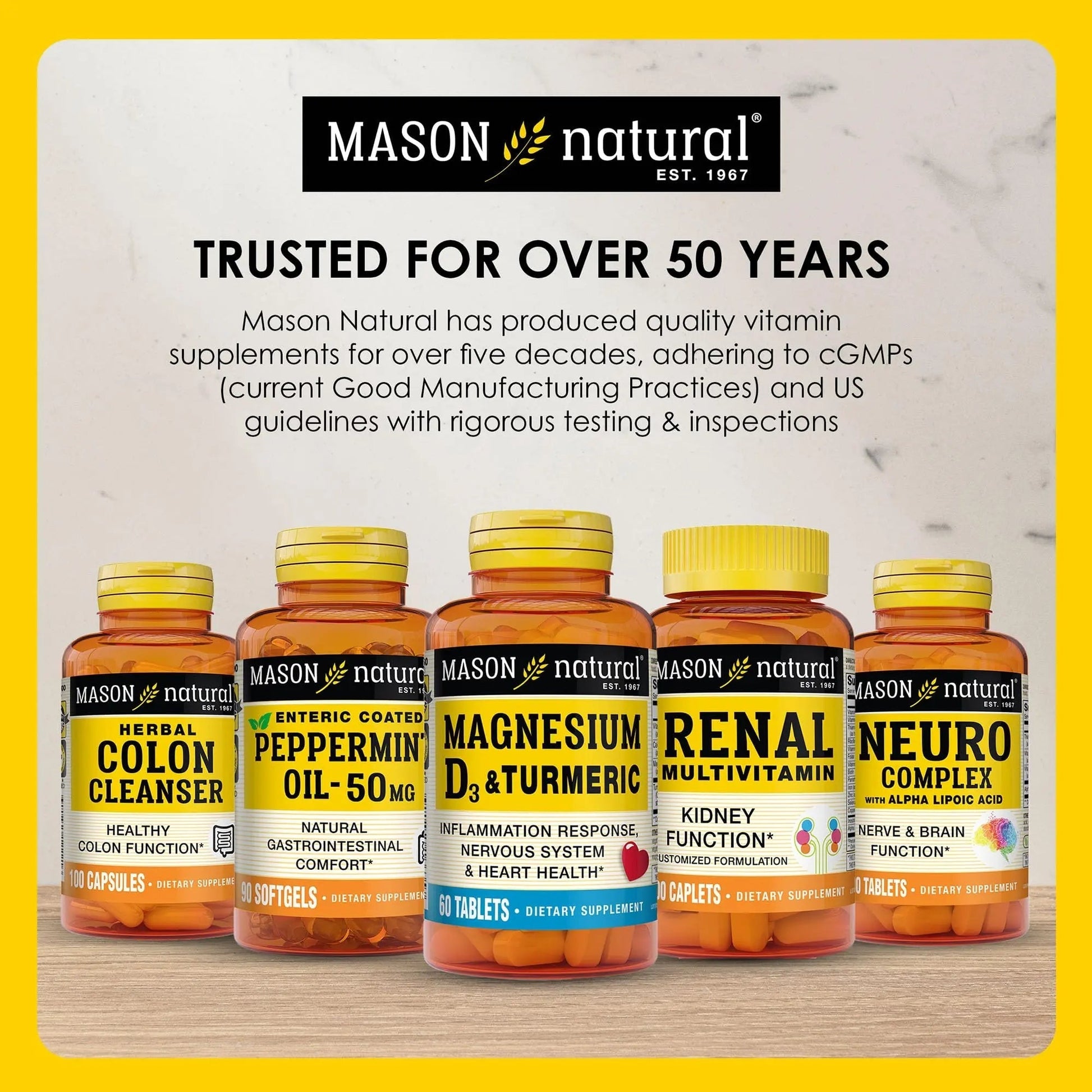 MASON NATURAL Renal Multivitamin, with ALA, Biotin, & B Vitamins for Daily Support,100 Caplets MASON NATURAL buy supplements canada