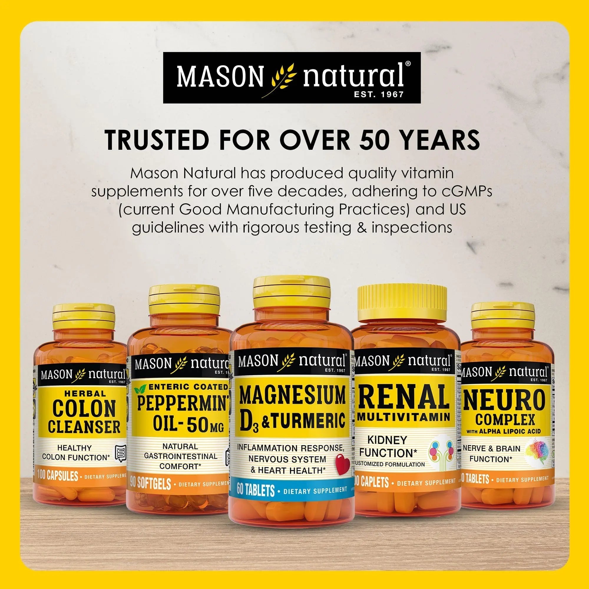 MASON NATURAL Renal Multivitamin, with ALA, Biotin, & B Vitamins for Daily Support,100 Caplets MASON NATURAL buy supplements canada