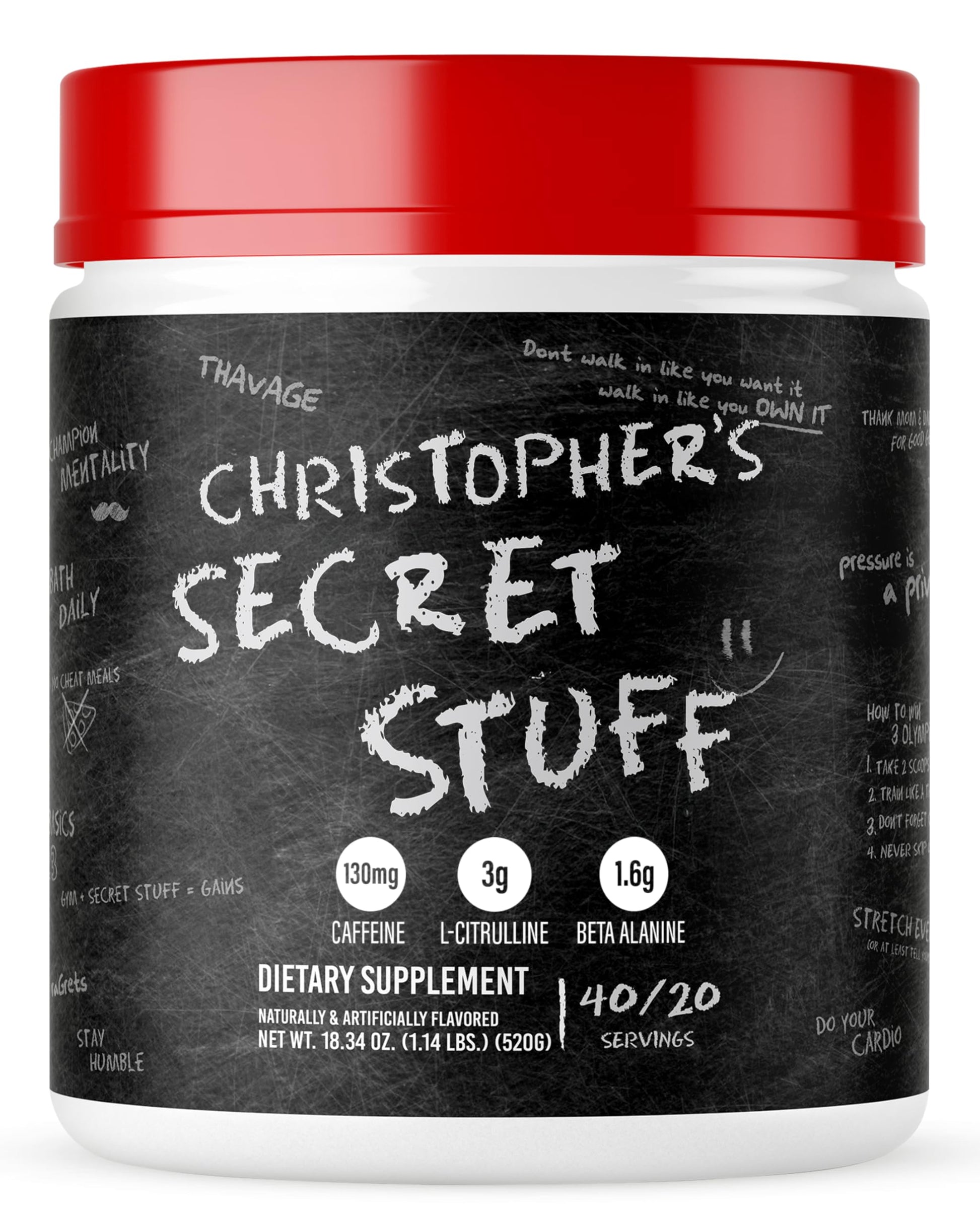 RAW Christopher's Secret Stuff Pre Workout Powder, Thavage (Tastes Like Winning) - Chris Bumstead CBUM Preworkout Supplement for Men & Women - Working Out, Hydration & Energy - 40 Servings RAW buy supplements canada