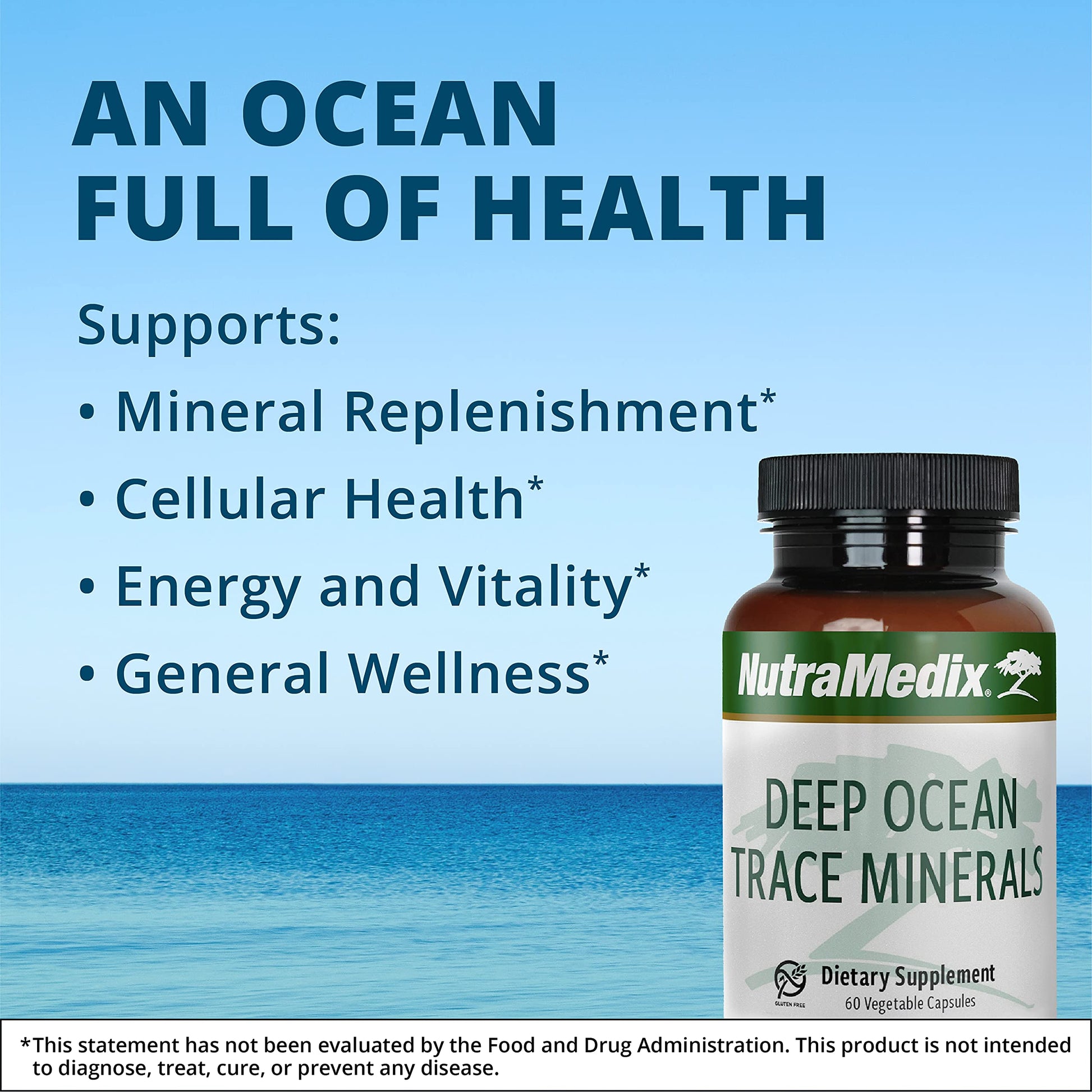 NutraMedix Deep Ocean Trace Minerals 1,000mg - Mineral & Energy Supplements - Magnesium, Zinc, Potassium, Boron, Phosphorus & Manganese NutraMedix buy supplements canada
