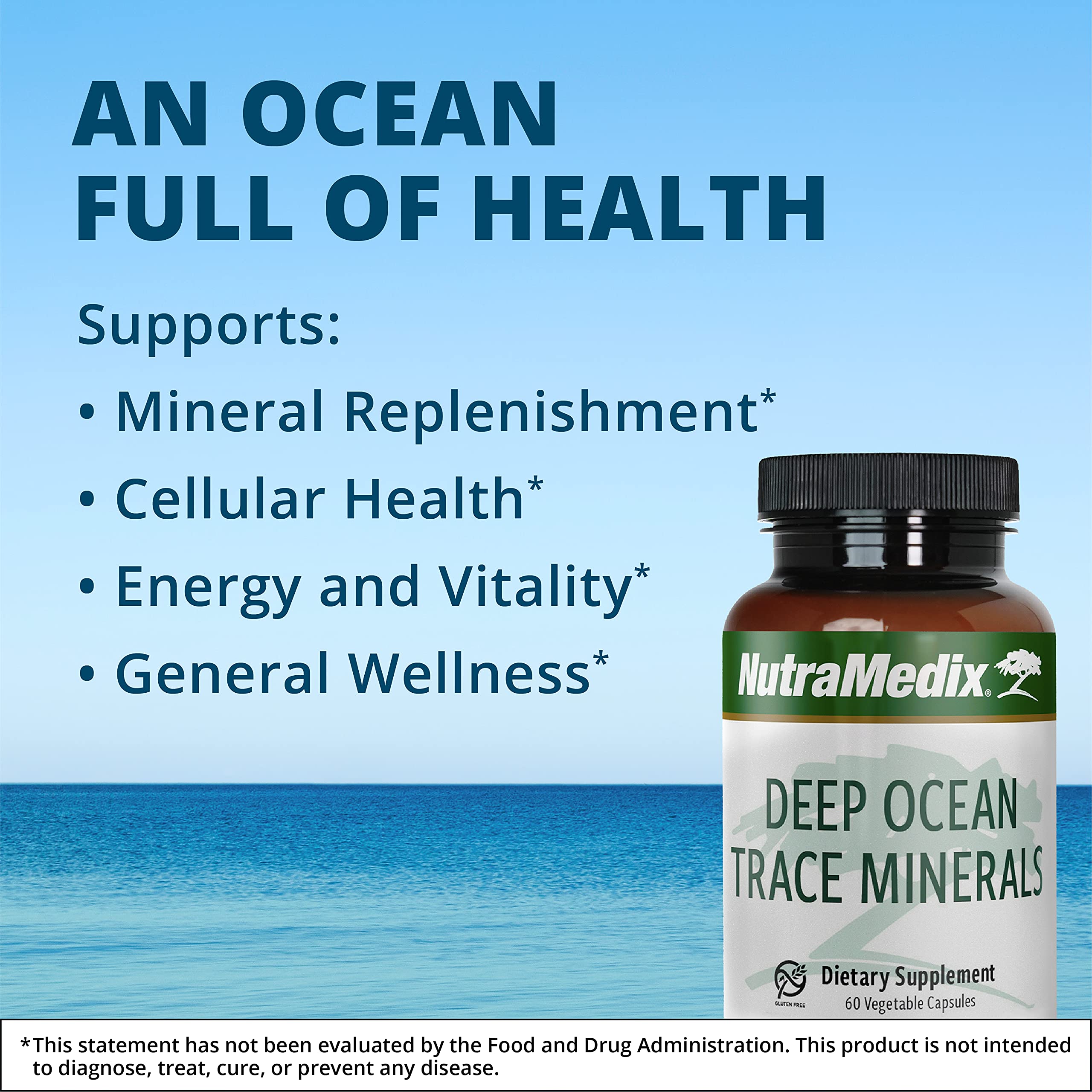 NutraMedix Deep Ocean Trace Minerals 1,000mg - Mineral & Energy Supplements - Magnesium, Zinc, Potassium, Boron, Phosphorus & Manganese NutraMedix buy supplements canada
