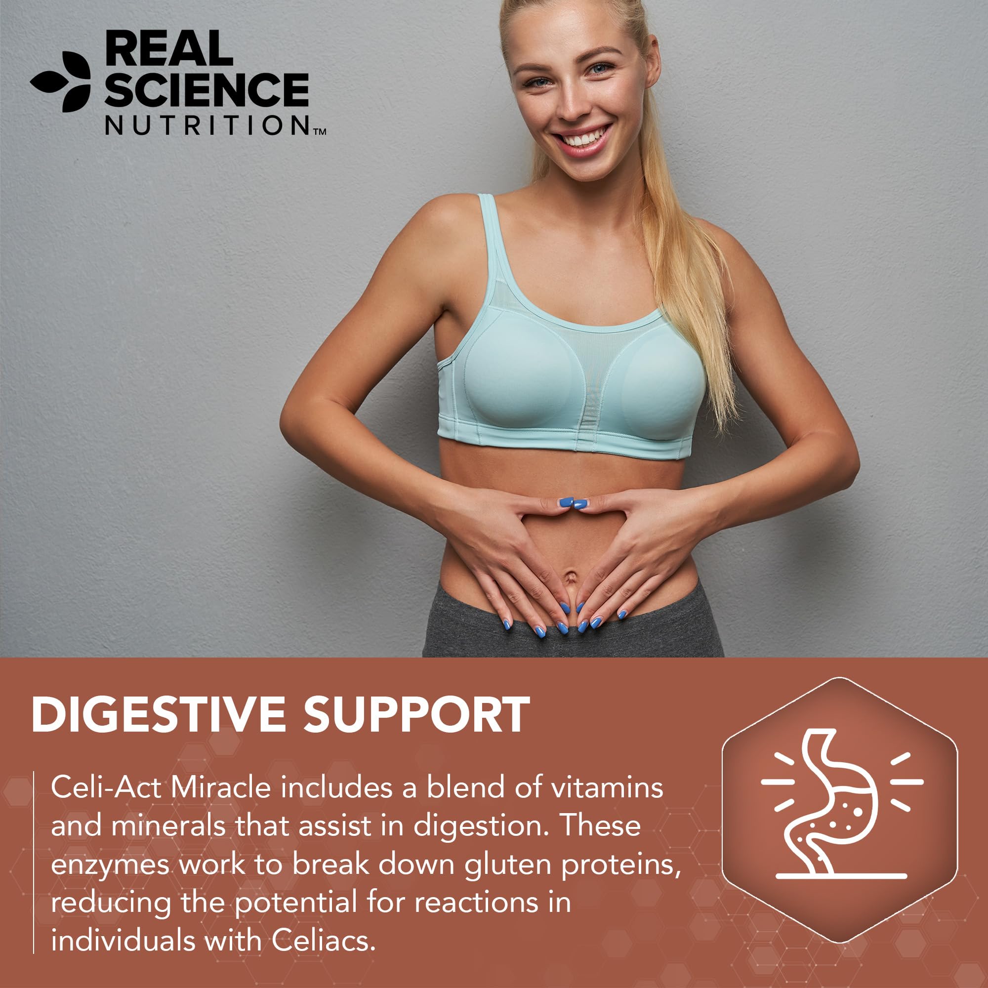 Real Science Nutrition Celi-Act Miracle is a Natural Supplement to Support Celiac Discomfort and Digestive Health Real Science Nutrition buy supplements canada