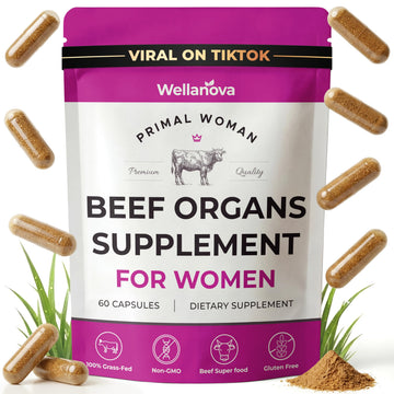 Primal Beef Organ Supplement for Women, Grass-Fed Ancestral Superfood Supplement with Uterus & Liver for Hormone Balance & Queen Energy - 60 Day Supply Wellanova buy supplements canada